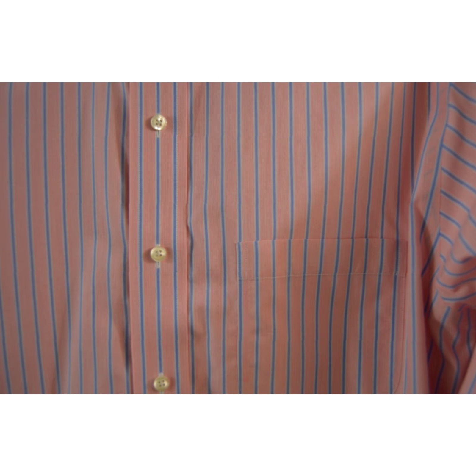 Brooks Brothers Brooks Brothers Men's L/S Shirt Pink Stripe Size 16 Collared Button-Up 34 Size US L / EU 52-54 / 3 - 3 Thumbnail