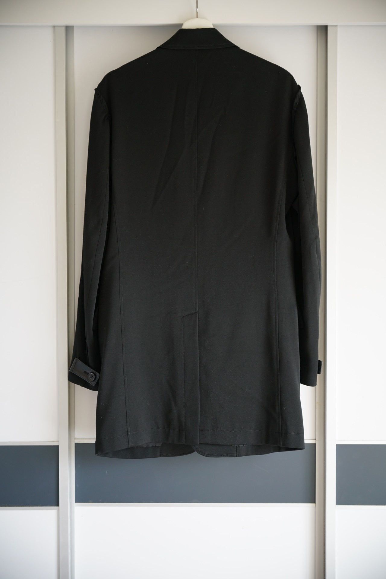 image of Yohji Yamamoto 17Aw Pleated Leather Suit in Black, Men's (Size Medium)