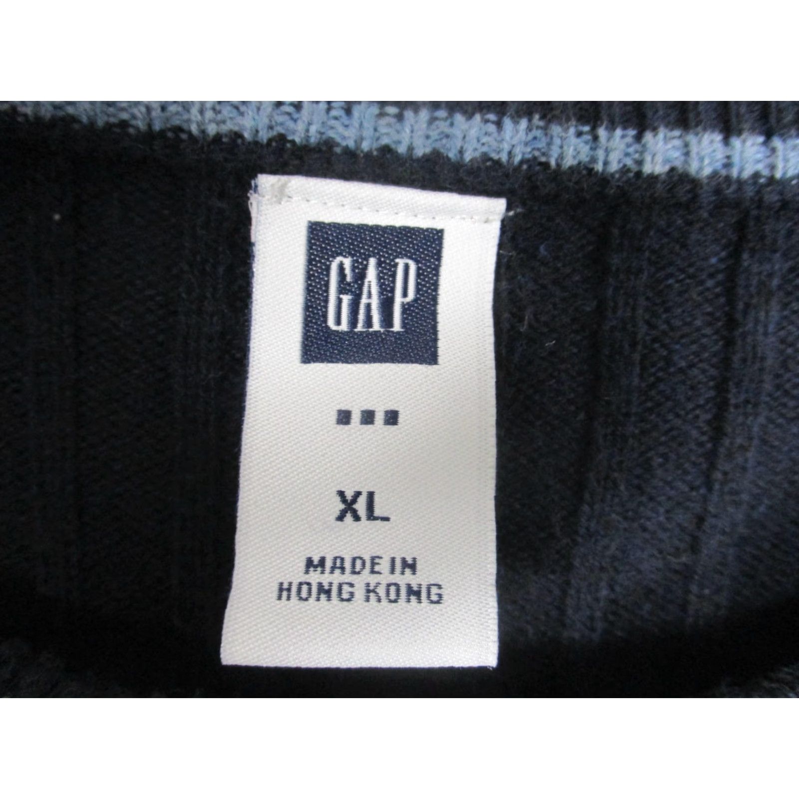 Gap VINTAGE Gap Sweater Mens XL Crewneck Ribbed 100% Cotton Hong Kong Y2K Blue Knit's Solid Knit's Crew Neck Mens XL Blue Gap Sweater Size US XL / EU 56 / 4 - 2 Thumbnail