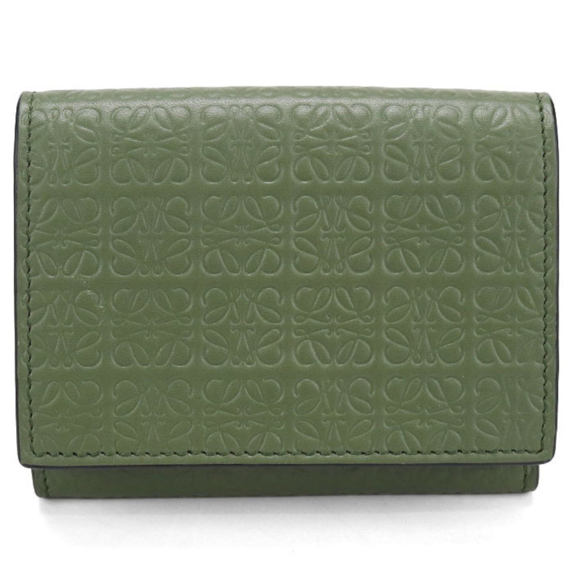 Loewe LOEWE Trifold Wallet, Repeat Anagram, Women's, Green Size ONE SIZE - 1 Thumbnail