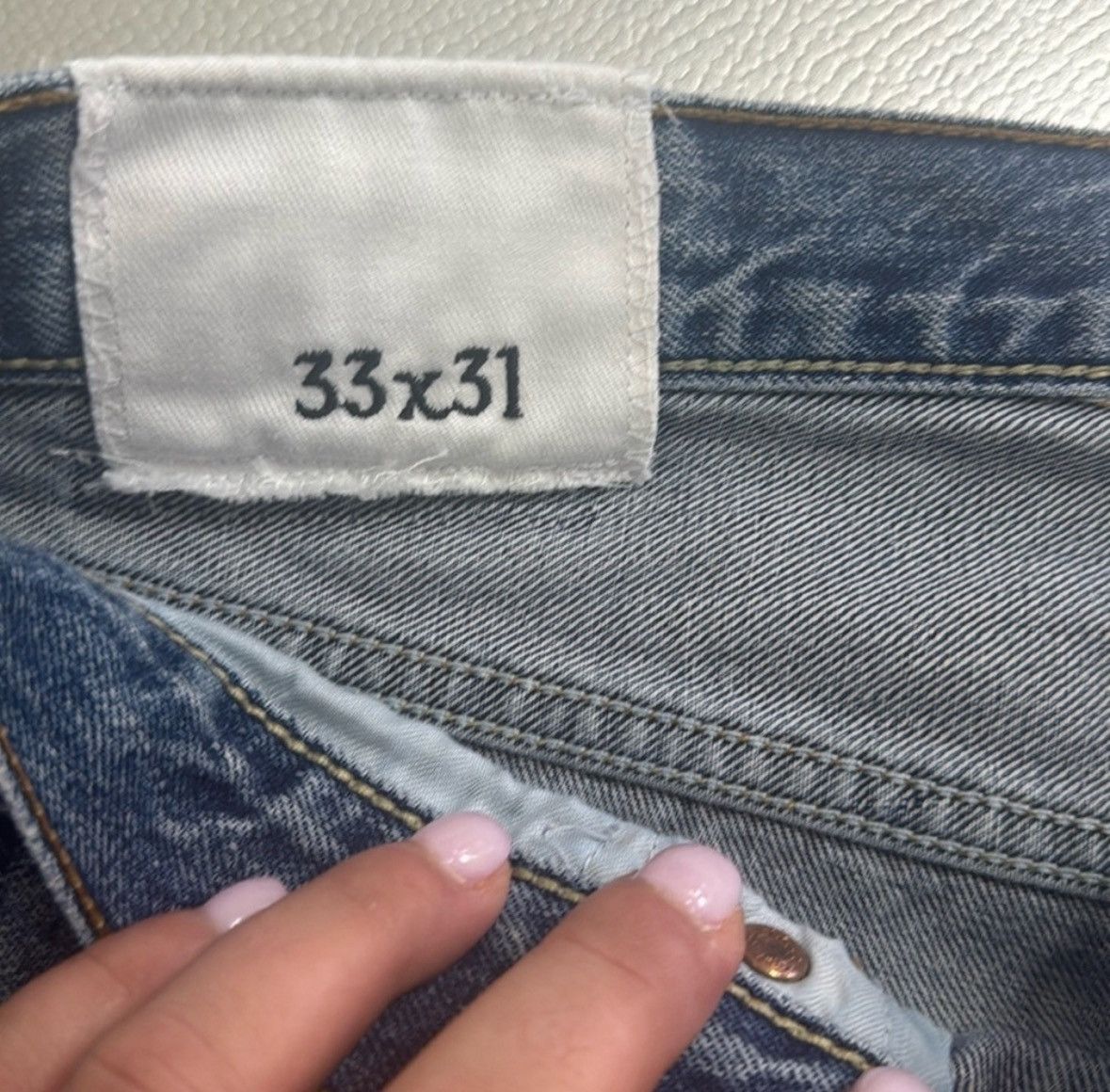 Levi's Levis 501 x Custom Mdrn Art Collab Flare Leg Denim Jeans Size 33" - 8 Thumbnail