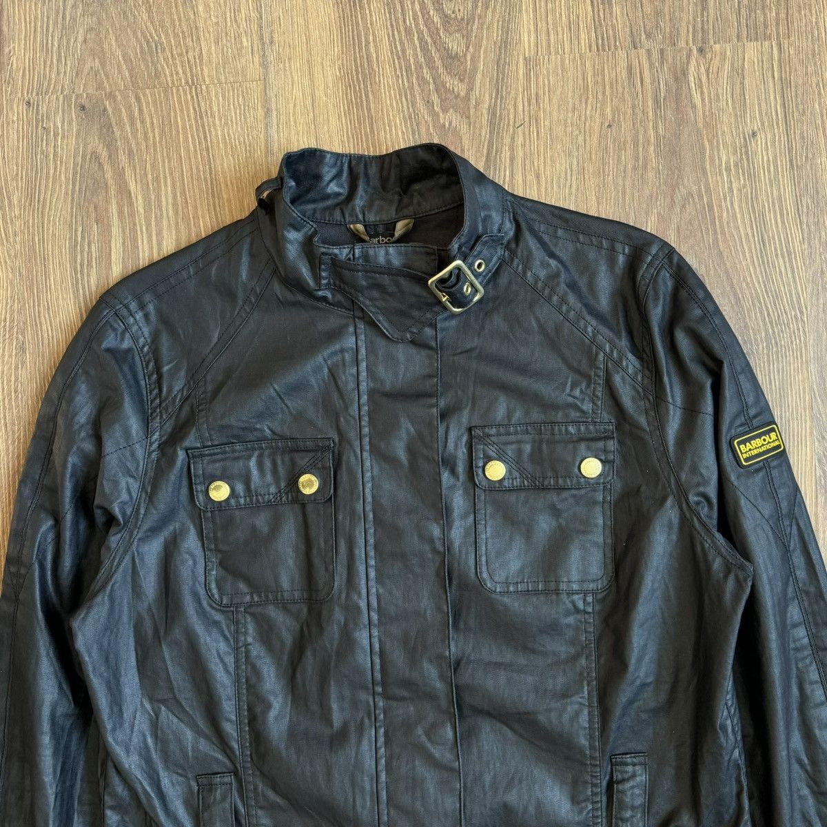 Barbour Barbour International Bearings Jacket Linen Blend Black Wmns Size M / US 6-8 / IT 42-44 - 2 Thumbnail