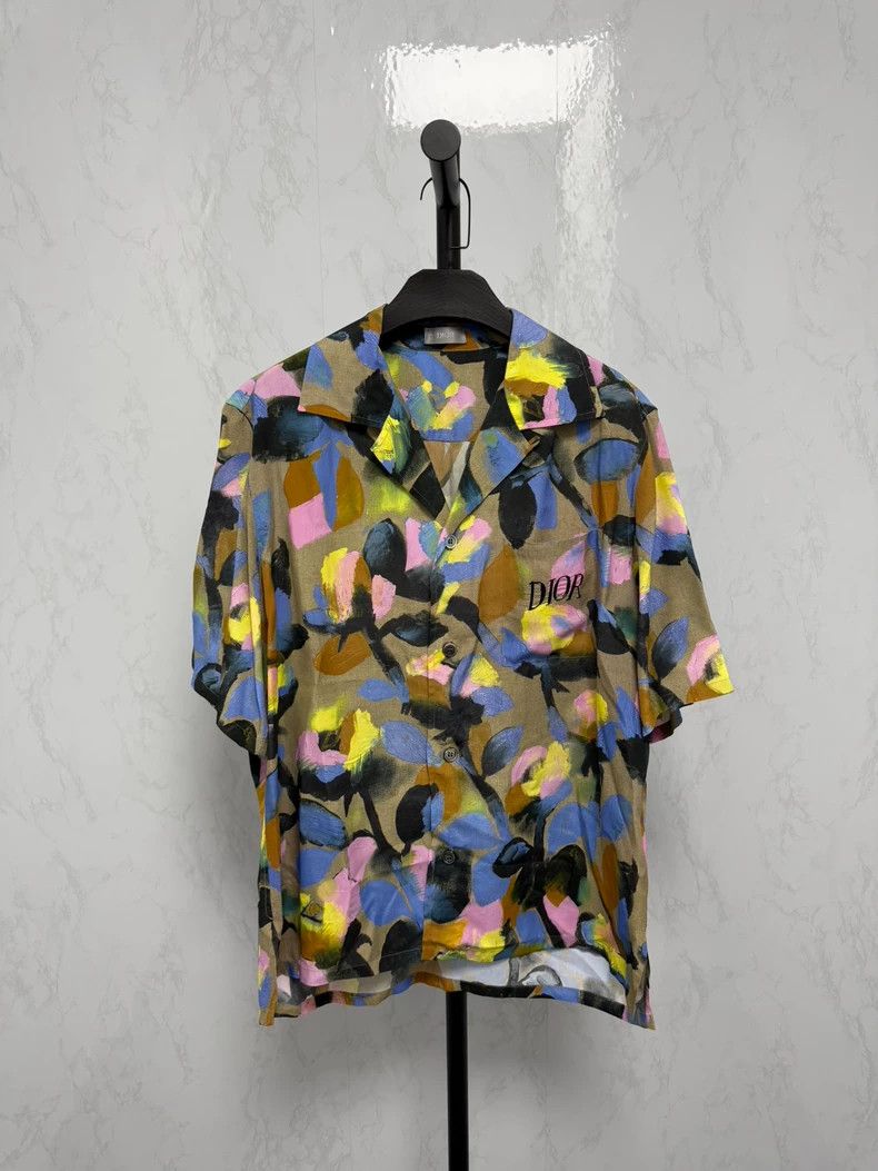 Dior Dior Size38 Ink oil paint pocket logo short-sleeved shirt Size US XXS / EU 40 - 1 Thumbnail