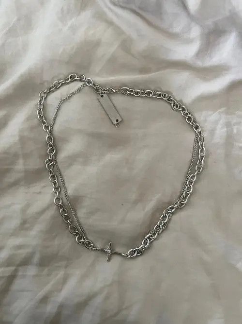 VIBE Punk Double Layer Cross Chain Necklace Size ONE SIZE - 3 Thumbnail