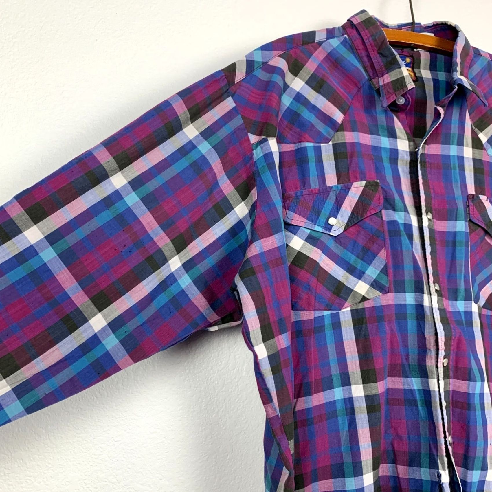Vintage VINTAGE Rock Canyon Shirt XL Purple Western Pearl Snap Grunge 1980s Long Sleeve Cotton Size US XL / EU 56 / 4 - 7 Thumbnail