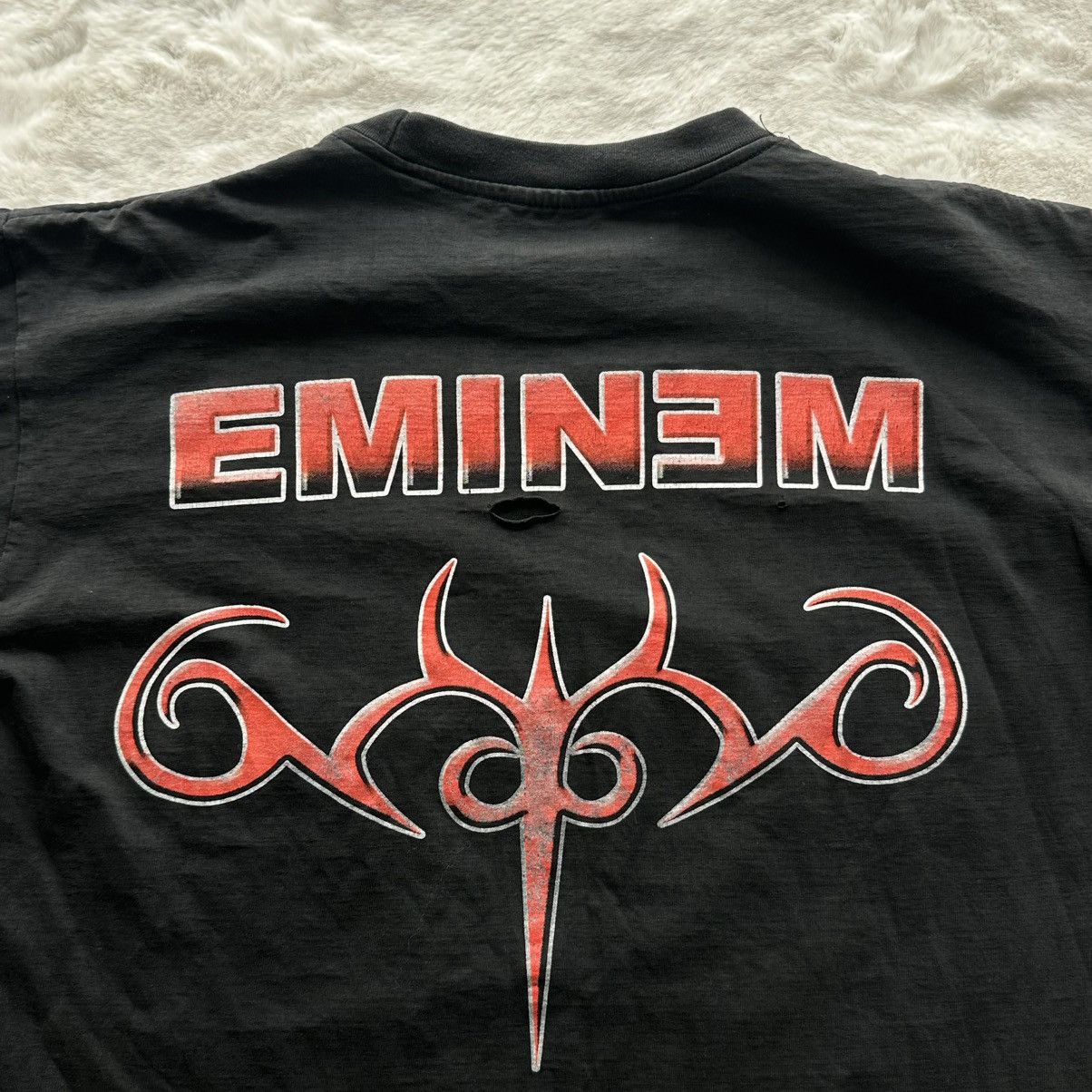 Rap Tees vintage 90s Eminem Chainsaw euro boot tee Size US XL / EU 56 / 4 - 5 Thumbnail