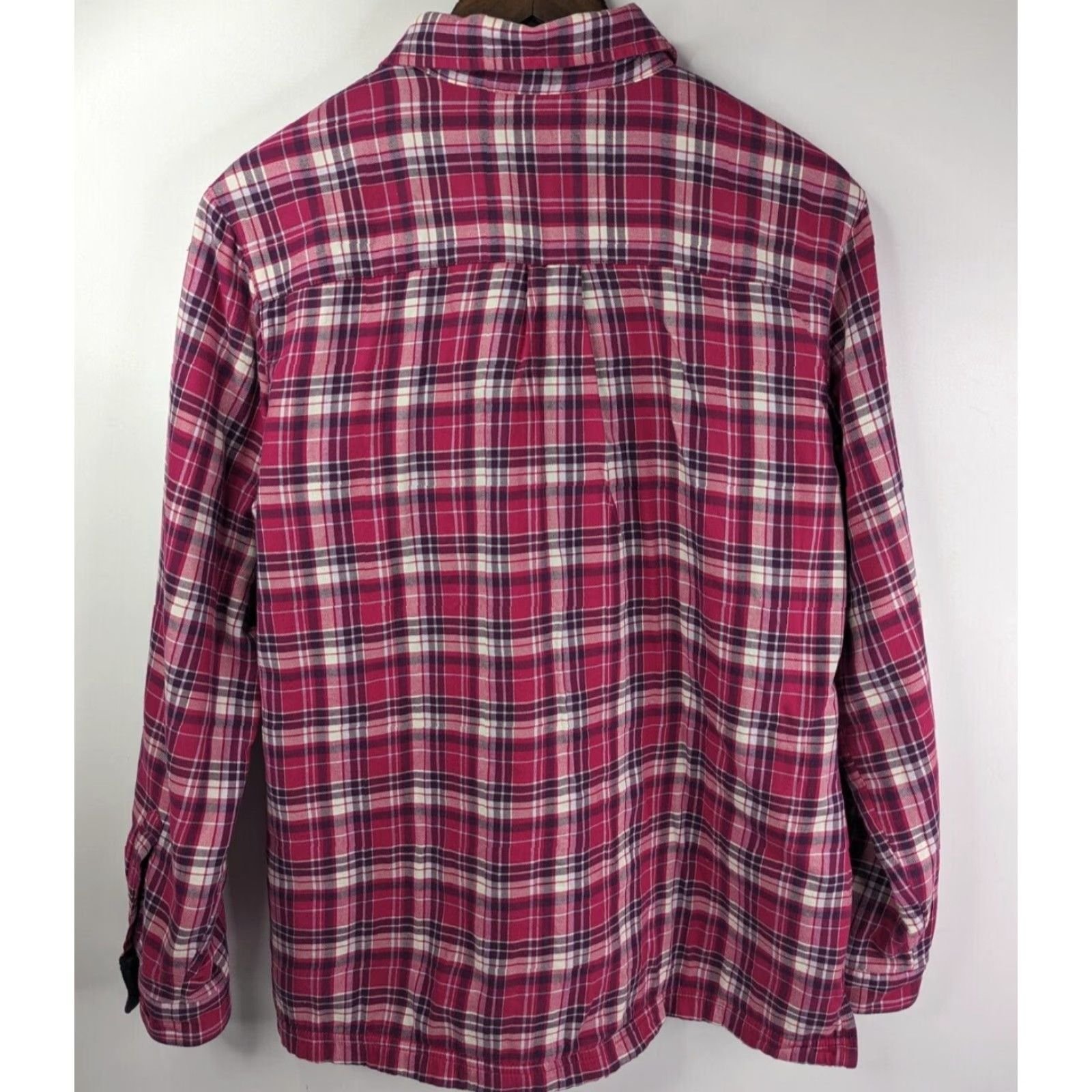 Vintage **L.L. Bean Women's Large Pink Plaid Flannel Shacket** User: L.L. Bean Women's Large Pink Plaid Flannel Shacket Size L / US 10 / IT 46 - 3 Thumbnail