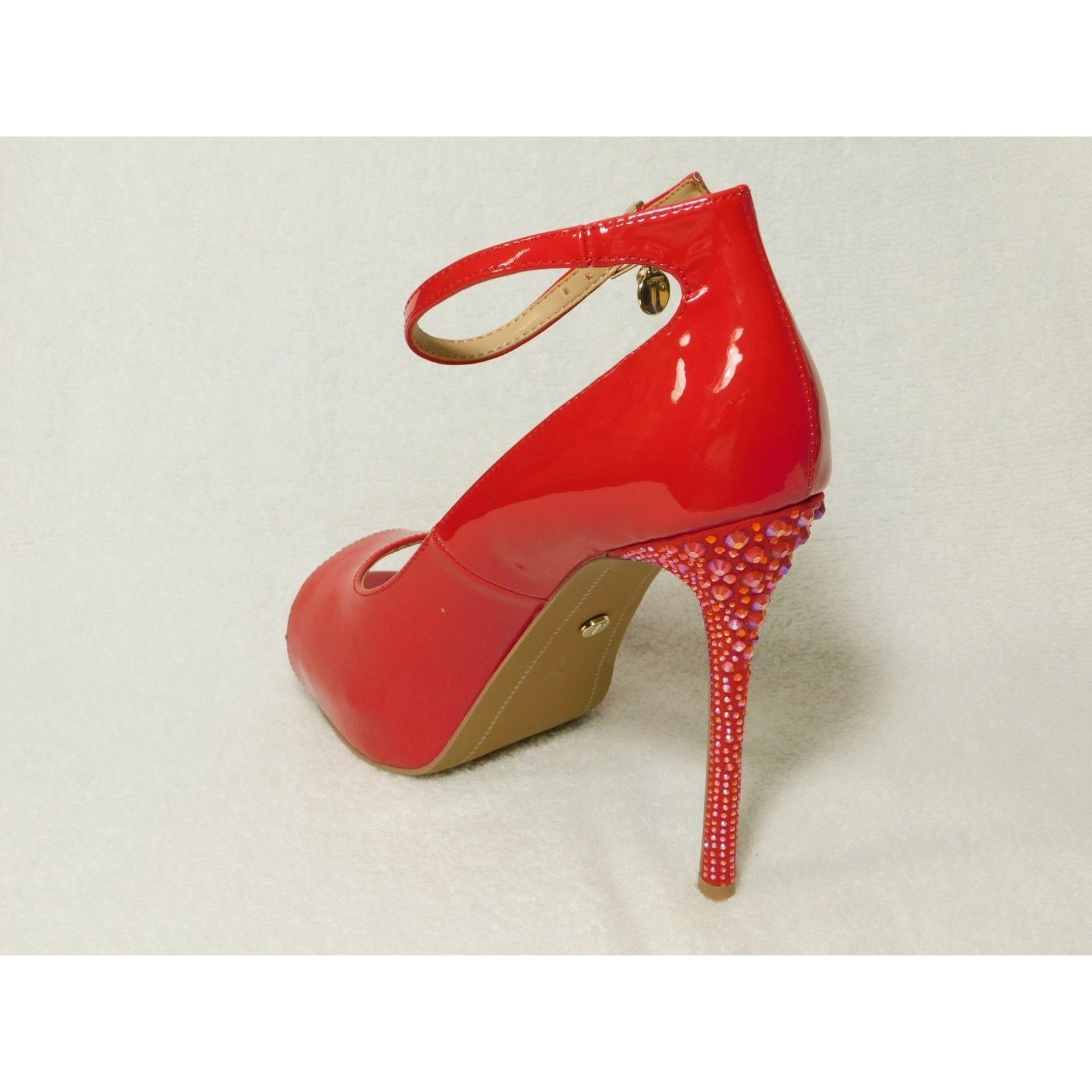 Other W683 Thalia Red Sodi Libbie Ankle-Strap Red Patent Heels 8 M Size US 8 / IT 38 - 3 Thumbnail