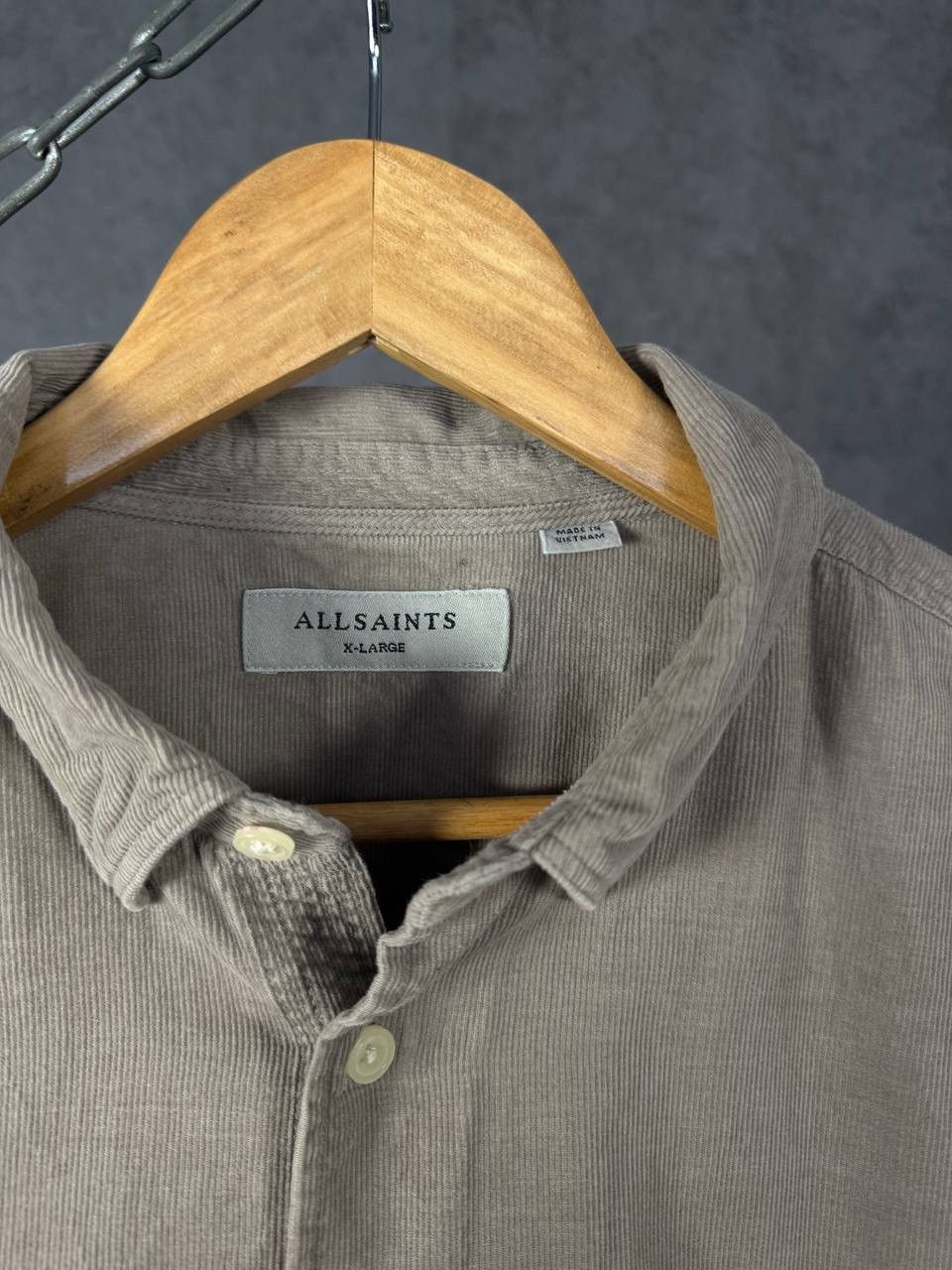 Allsaints Allsaints designer logo velvet shirt Size US XL / EU 56 / 4 - 3 Thumbnail