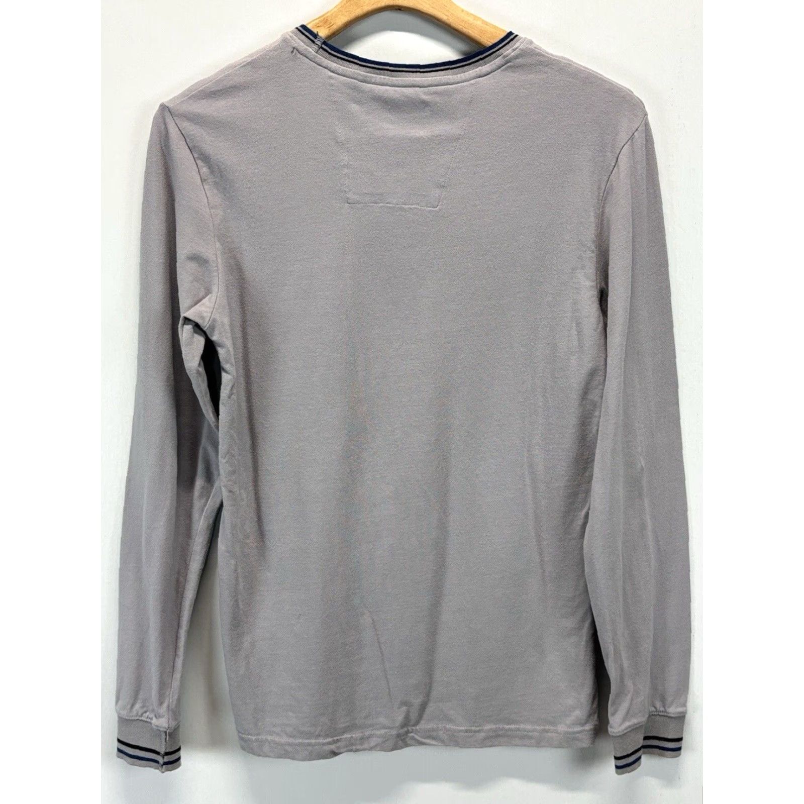 Ted Baker Ted Baker Long Sleeve Crewneck T Shirt Men's Small Grey Cotton Blend Soft Size US S / EU 44-46 / 1 - 4 Thumbnail