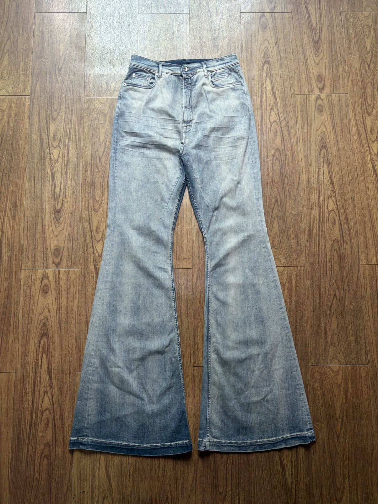 Rick Owens Drkshdw FREE TAX! Rick Owens Bolan Bootcut Sky Jeans Size US 32 / EU 48 - 1 Thumbnail