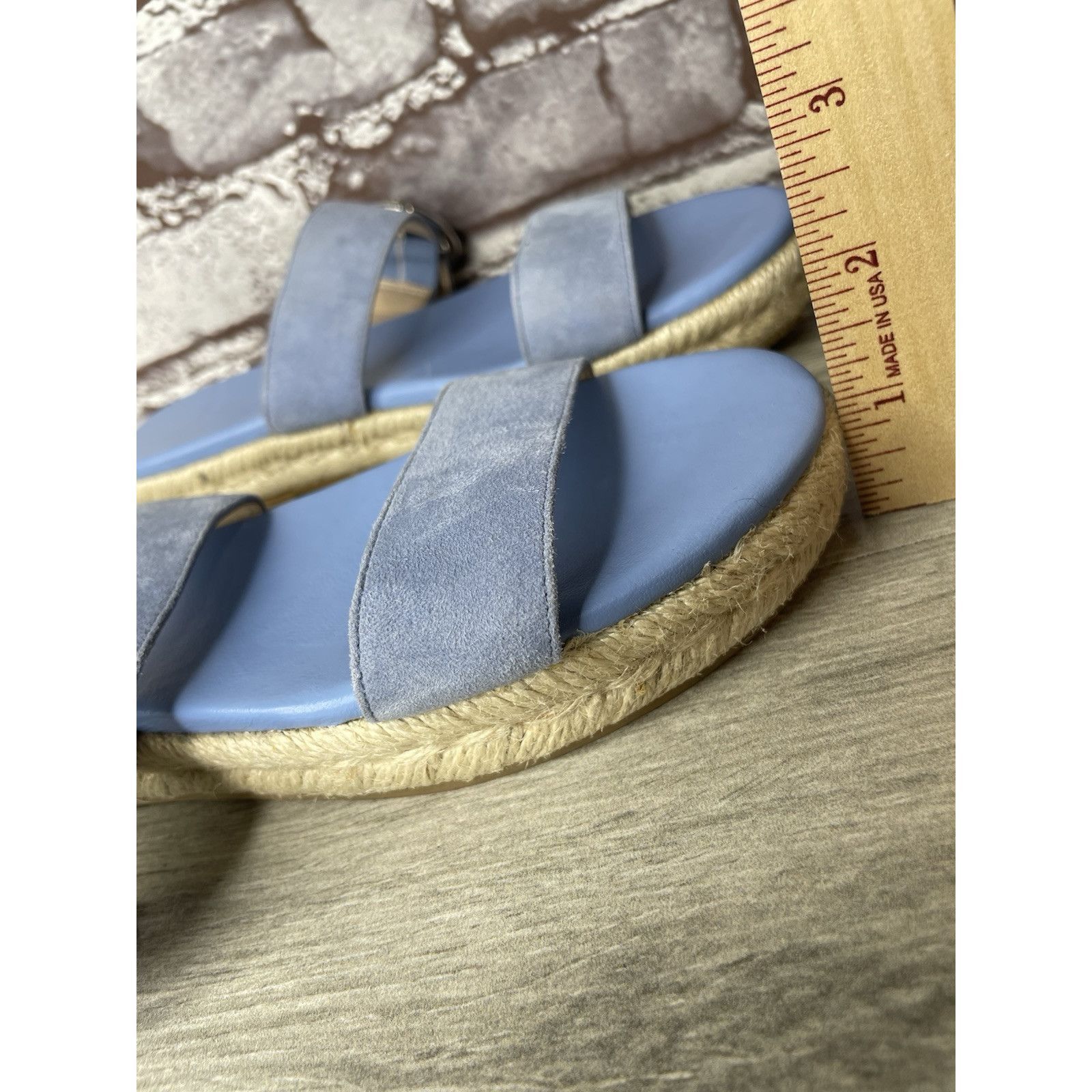Stuart Weitzman Stuart Weitzman Periwinkle Blue Suede Leather Espadrille San Size US 6 / IT 36 - 4 Thumbnail