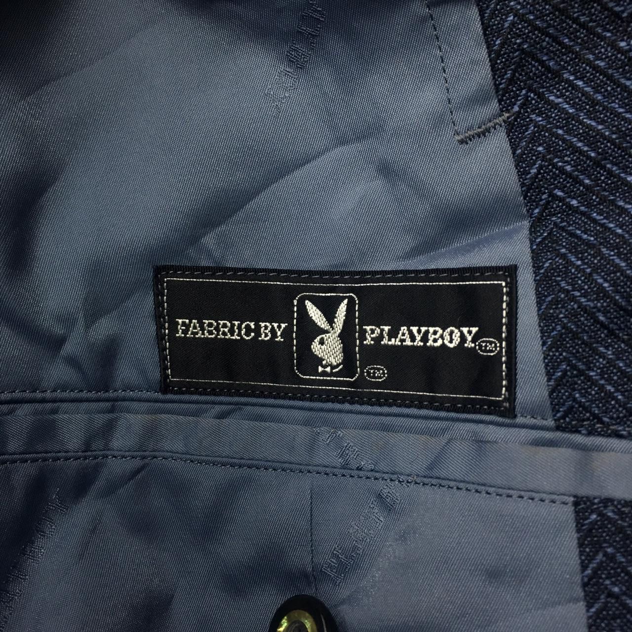 Playboy Vtg PLAYBOY COLLECTION BUNNY 2 Button Blue Blazer Sport Size US L / EU 52-54 / 3 - 3 Thumbnail