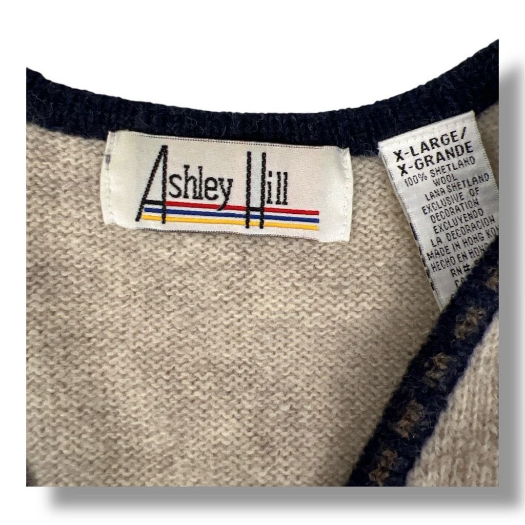 Other Vintage Ashley Hill 100% Shetland Wool Sweater Vest Size Ext Size XL / US 12-14 / IT 48-50 - 5 Thumbnail