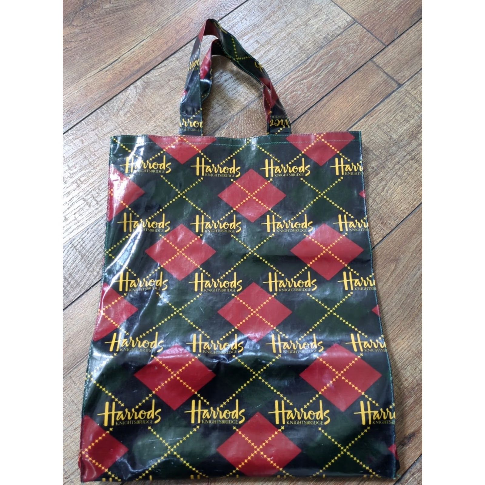 Harrods Harrods Knightsbridge PVC Argyle Logo Tote Bag Medium UK Women Size ONE SIZE - 3 Thumbnail