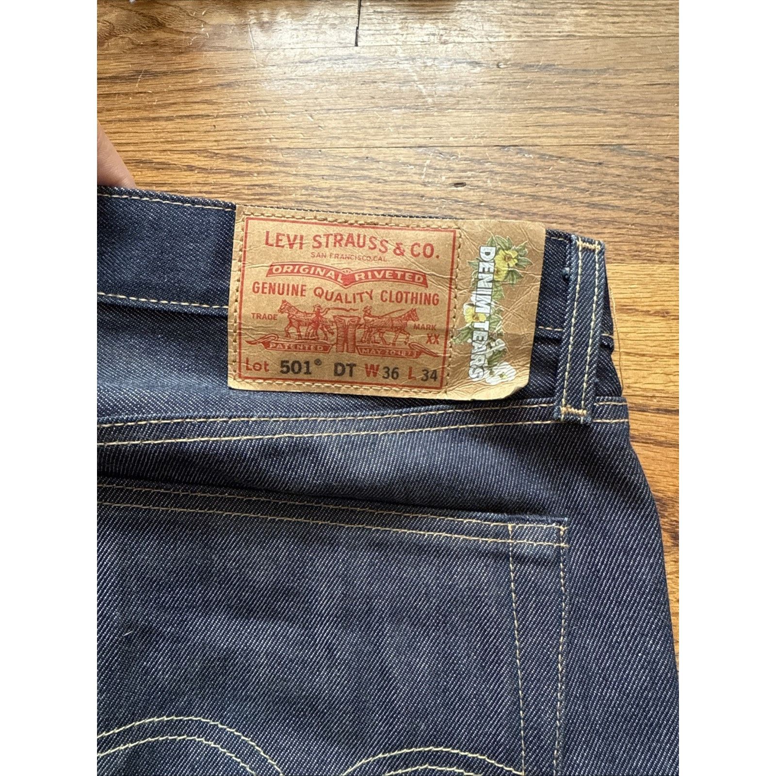 DENIM TEARS LEVI'Sx Denim Tears Embroidered Cotton Wreath Denim Jean Size US 38 / EU 54 - 14 Thumbnail