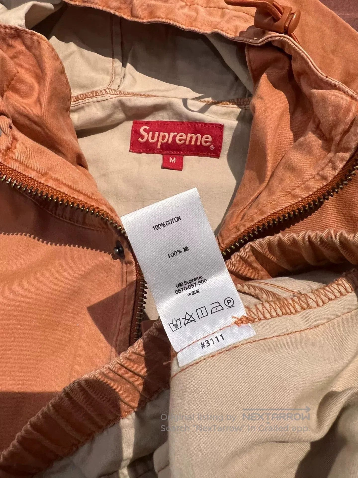 Supreme supreme overdyed twill hooded jacket orange. Size US M / EU 48-50 / 2 - 5 Thumbnail