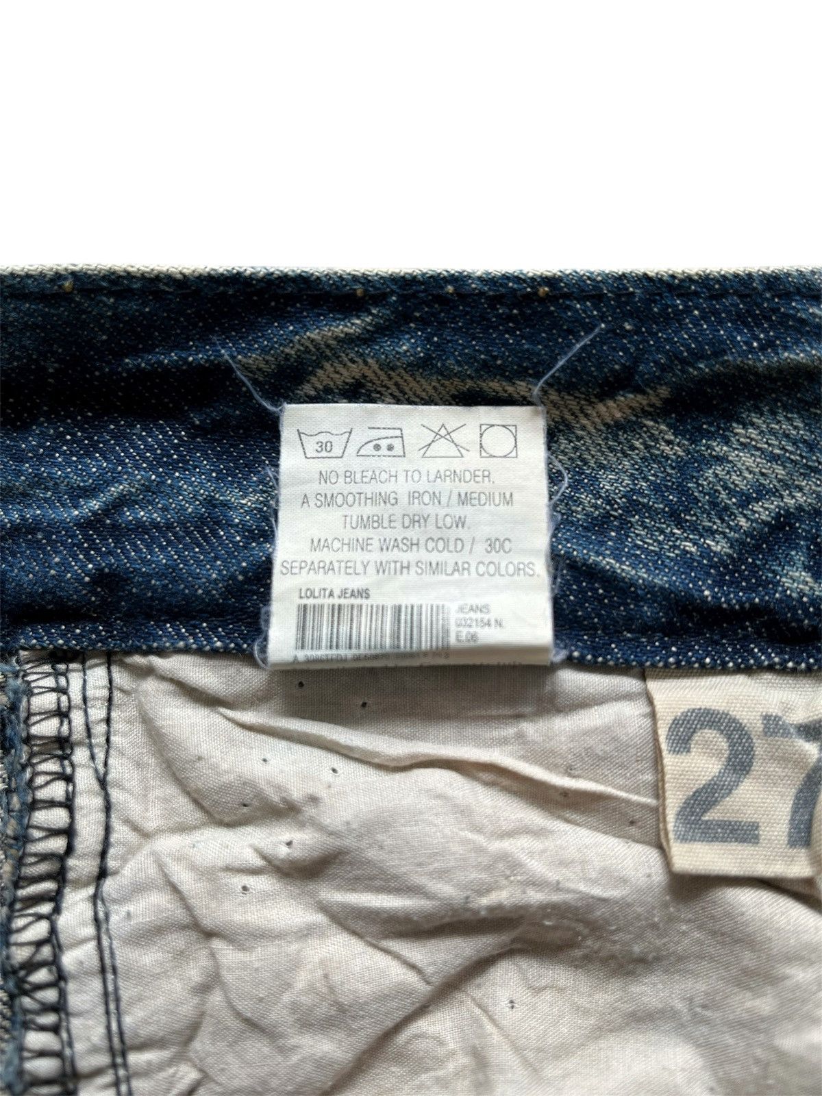 Japanese Brand Lolita Low Rise Distressed Flare Denim Lgb Style Size US 27 - 15 Thumbnail