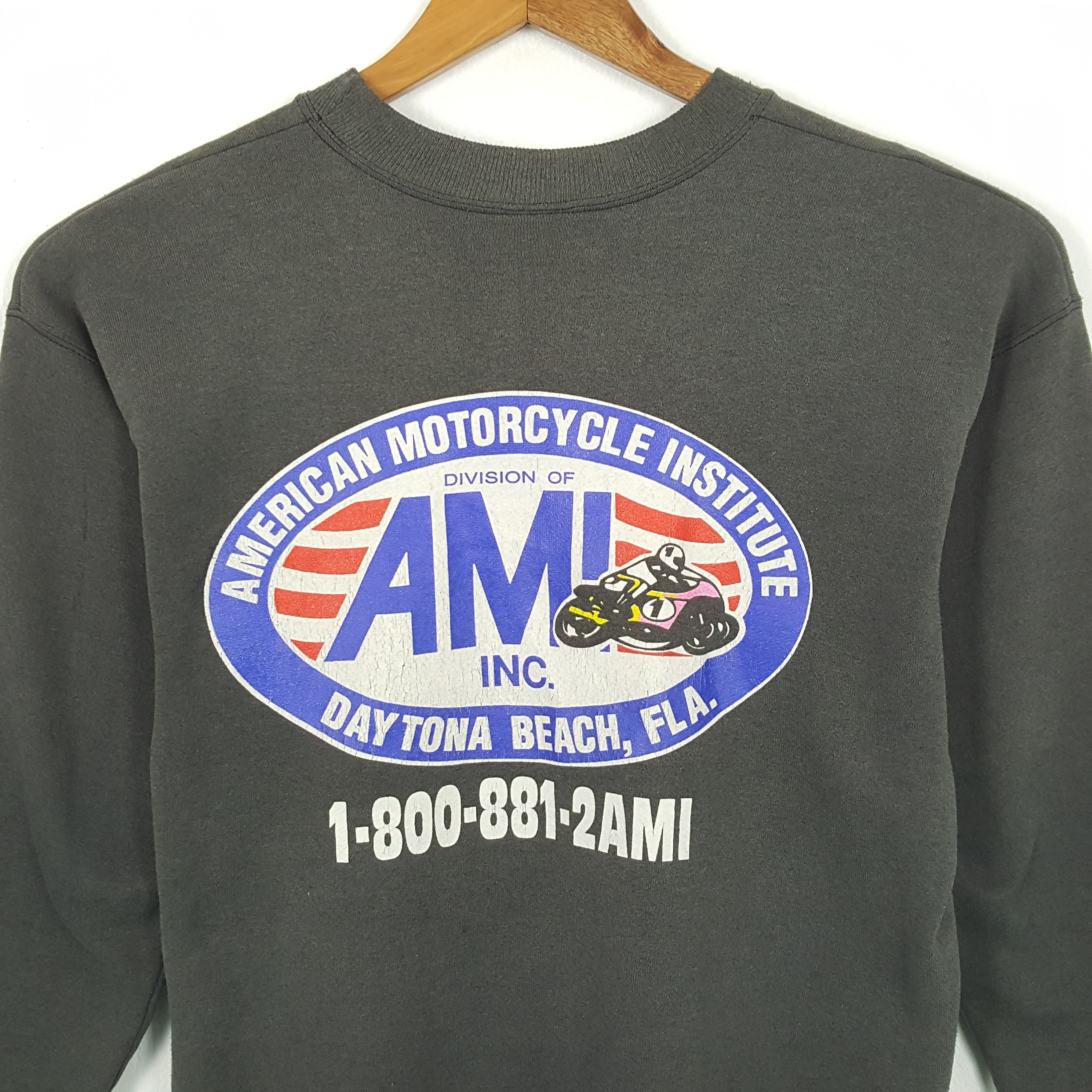 Vintage Vintage 90's AMERICAN MOTORCYCLE INTITUTE Promo Sweatshirts Size US S / EU 44-46 / 1 - 4 Thumbnail