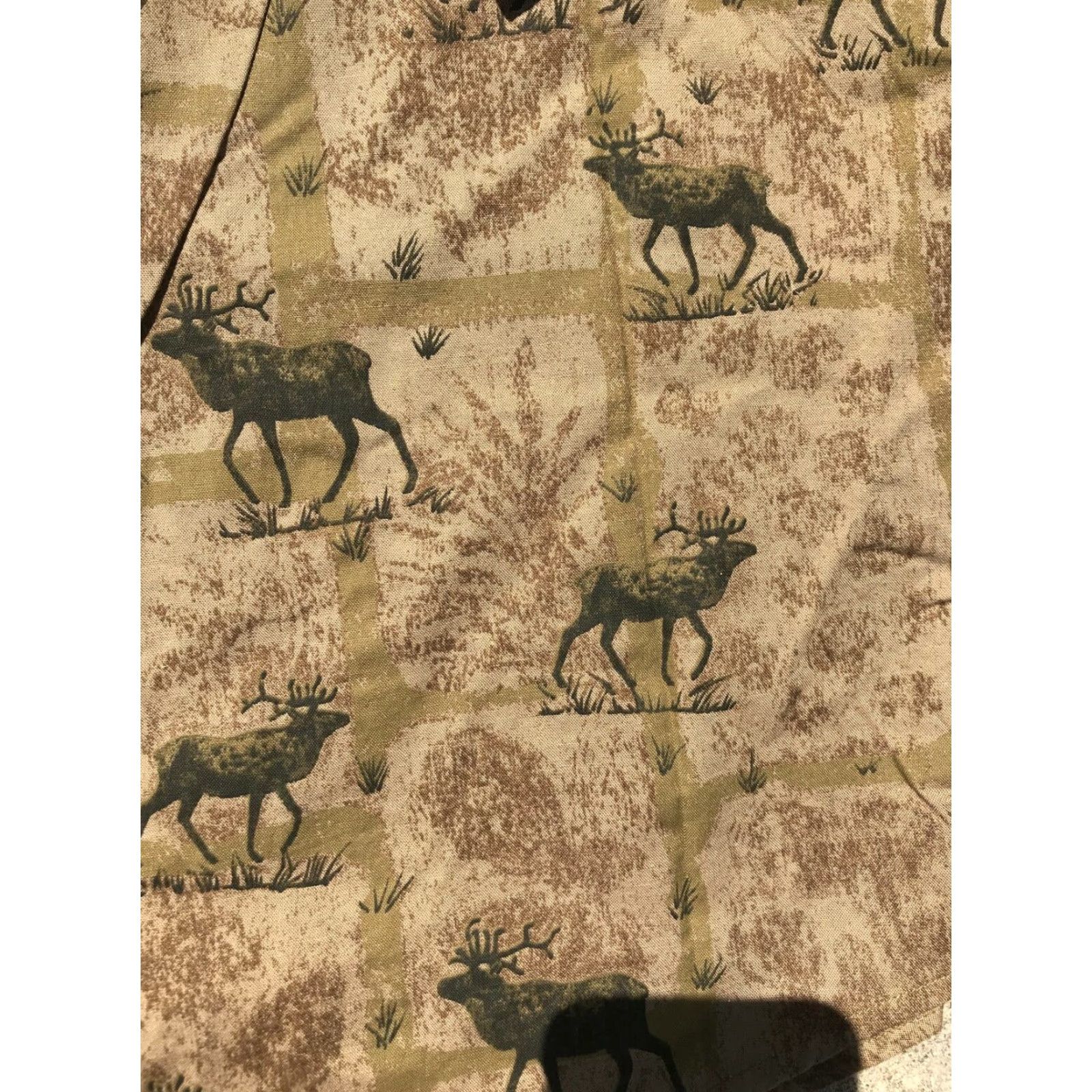 Vintage VINTAGE Woolrich Men's Flannel Shirt 90s Animal Print Deer Moose Brown Size M Cotton Blend Size US M / EU 48-50 / 2 - 8 Thumbnail