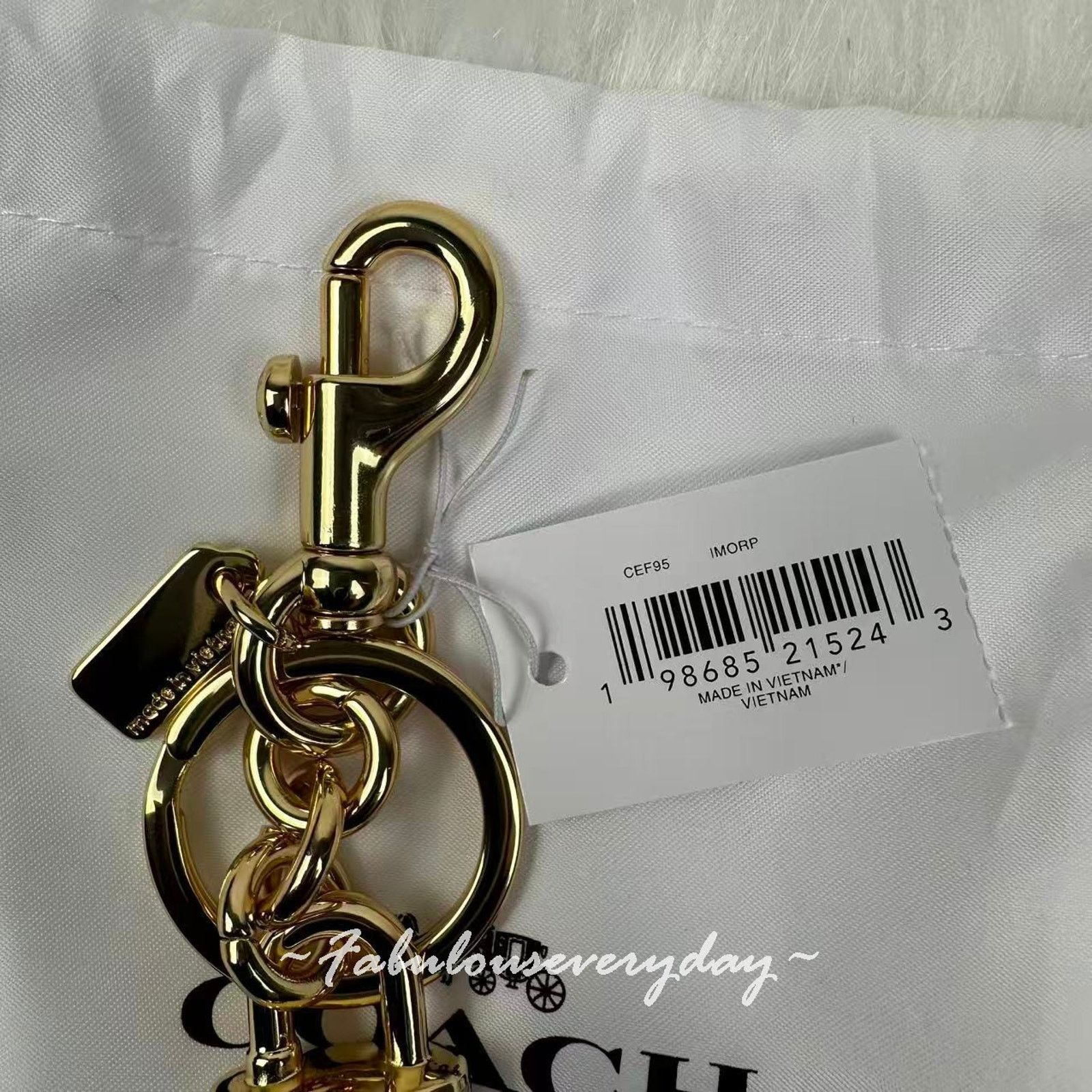 Coach Coach Lock Bag Charm Pink CEF95 with Dust Bag NWT Size ONE SIZE - 5 Thumbnail
