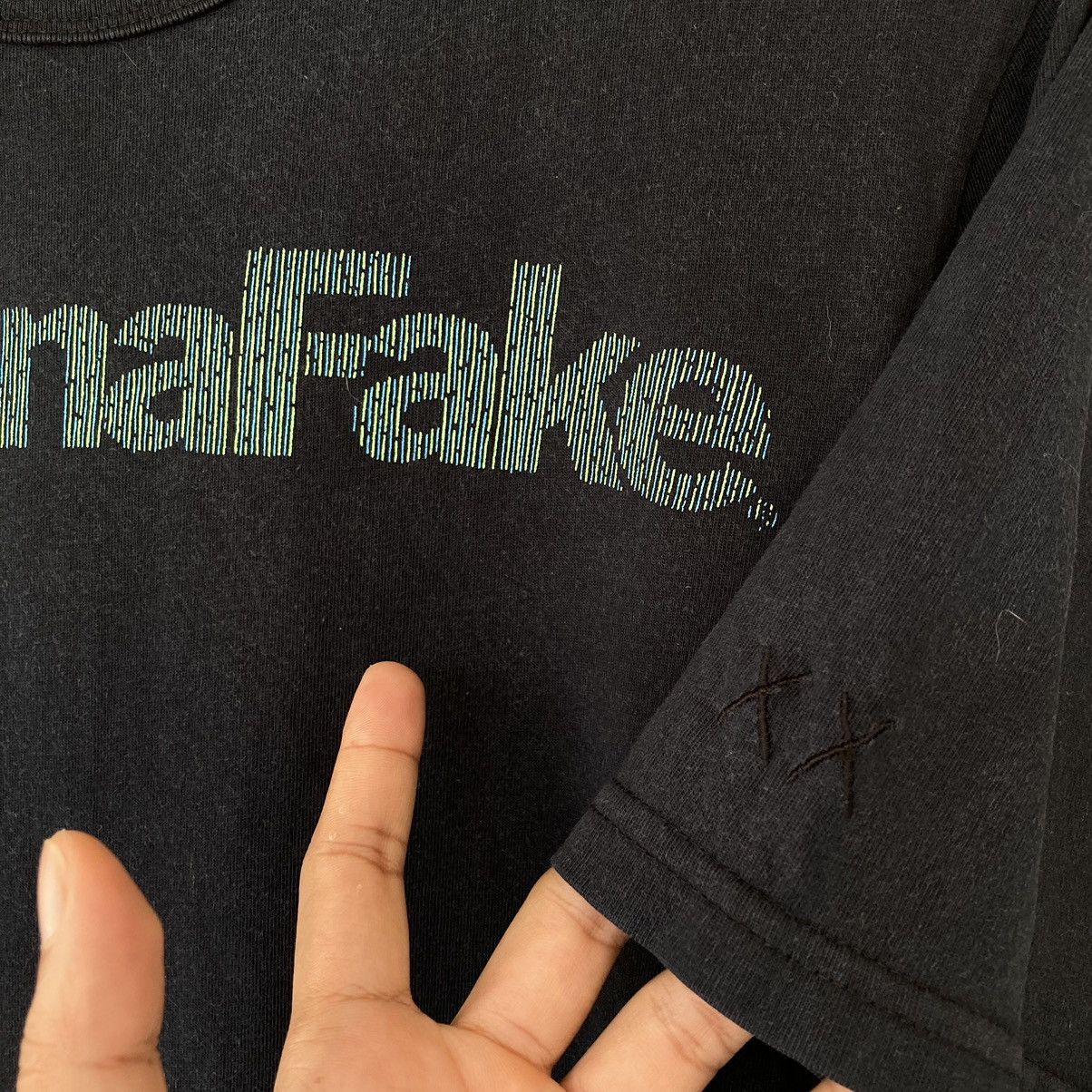 Original Fake 📢SENDOFFER📢 OriginalFake Spell Out Logo Tee Size US M / EU 48-50 / 2 - 6 Thumbnail