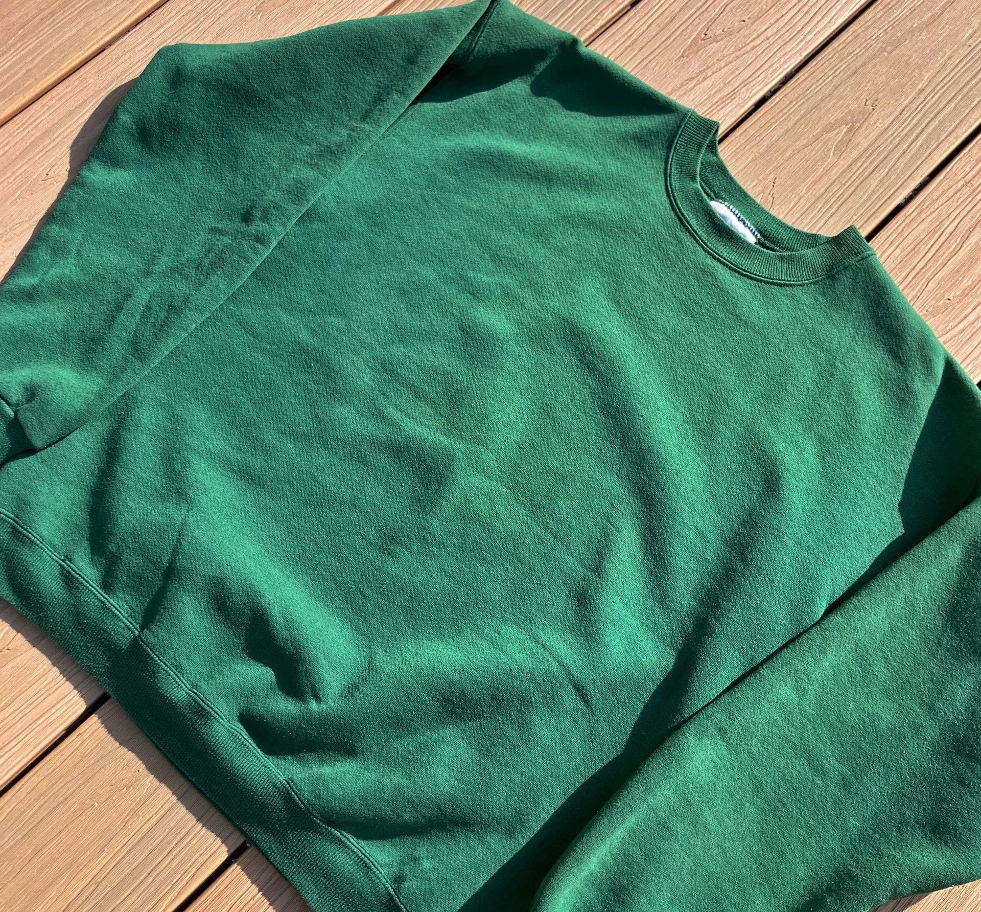 Vintage Vintage 80s 90s Green Hanes Sweatshirt Size US M / EU 48-50 / 2 - 1 Thumbnail