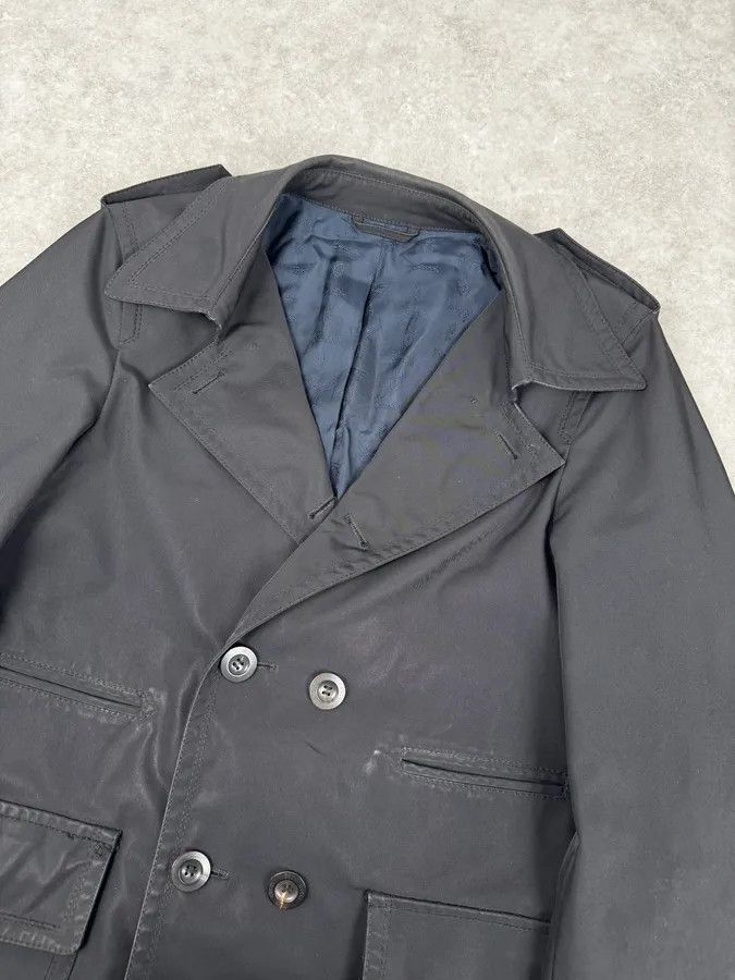 Gucci 2000s Gucci Black Dark Officer Buttoned Trench Coat by Tom Ford Size US M / EU 48-50 / 2 - 6 Thumbnail