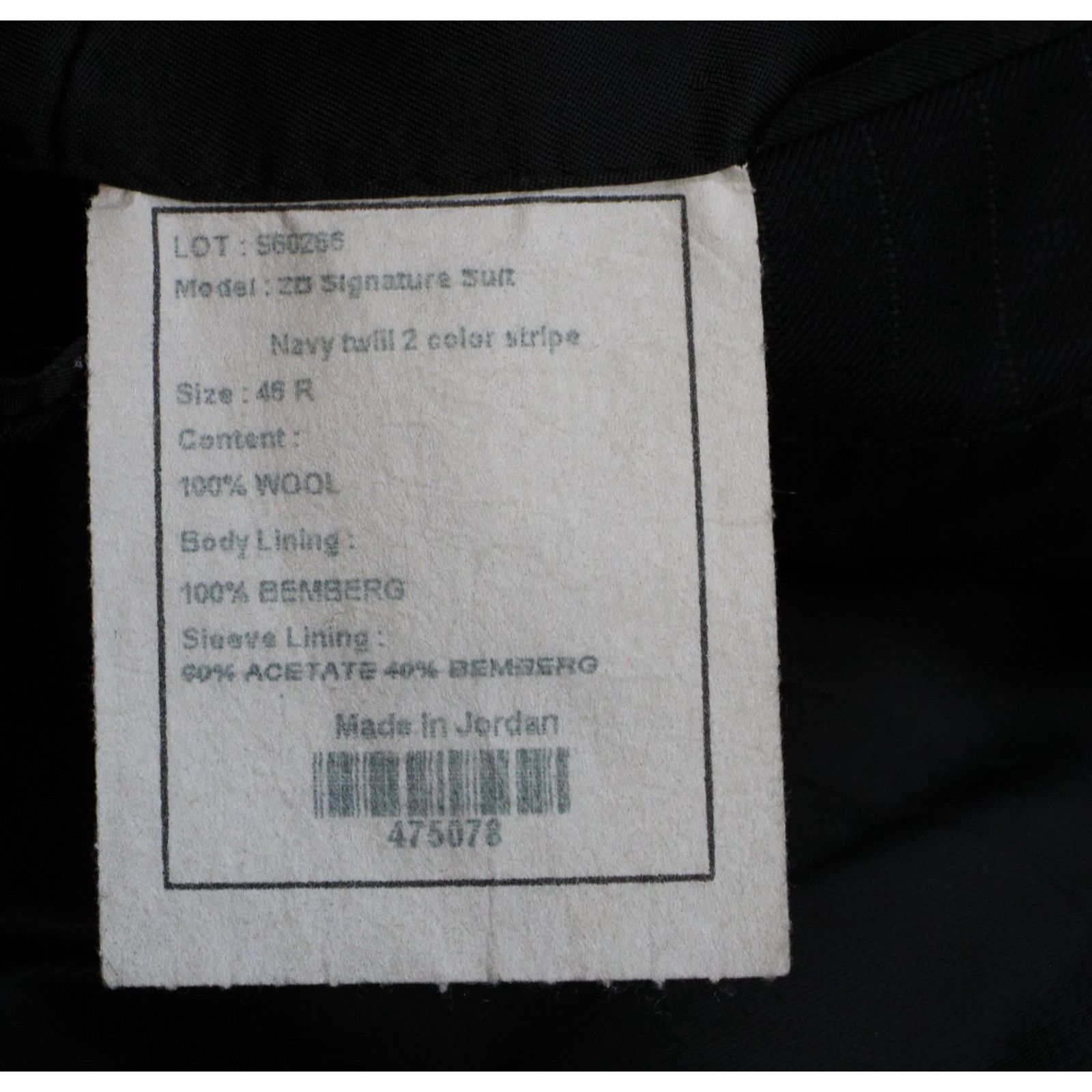 Jos. A. Bank Jos A Bank Blazer Men Size 46R Navy Blue Pinstriped 2 Button Size 46R - 6 Thumbnail