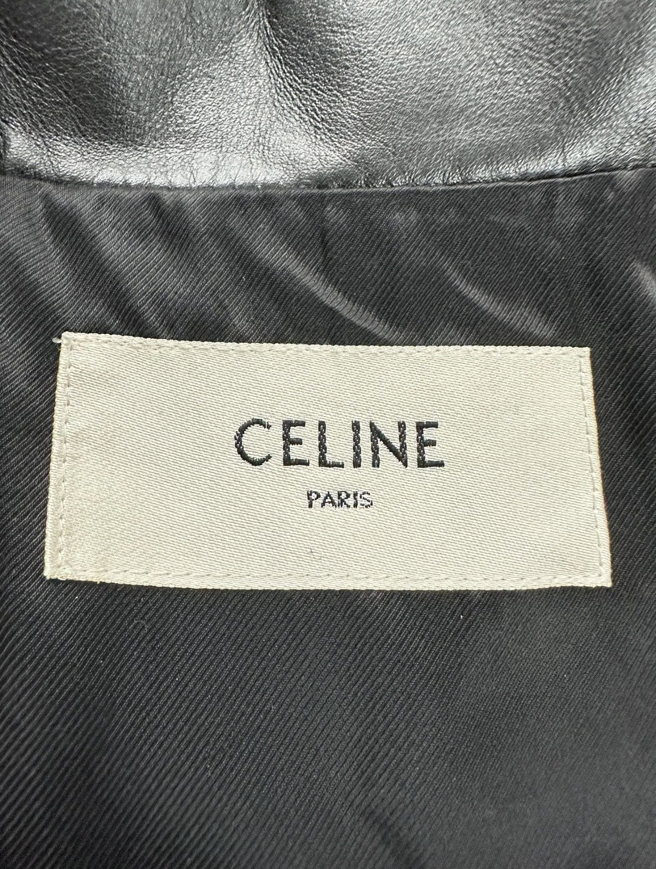 Celine *RARE* Celine AW19 Leather Jacket by Hedi Slimane Sz. 48 Size US M / EU 48-50 / 2 - 4 Thumbnail