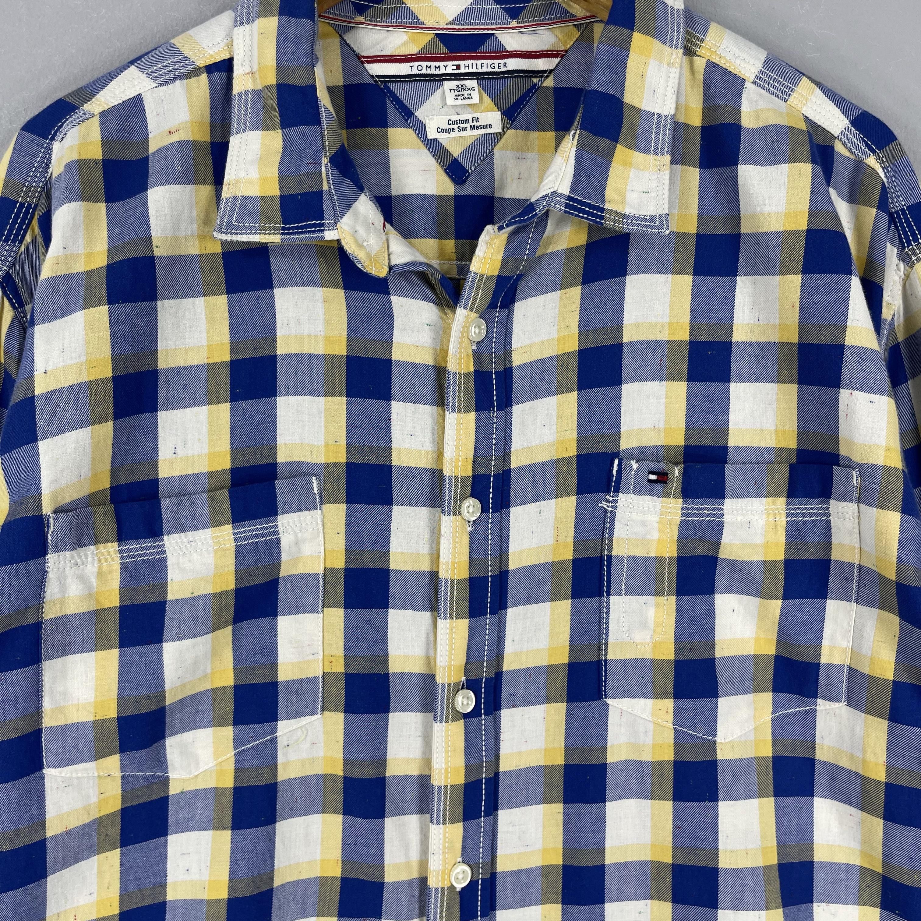 Tommy Hilfiger Vintage TOMMY HILFIGER Plaid Tartan Button Up Flannel Size US XXL / EU 58 / 5 - 2 Thumbnail