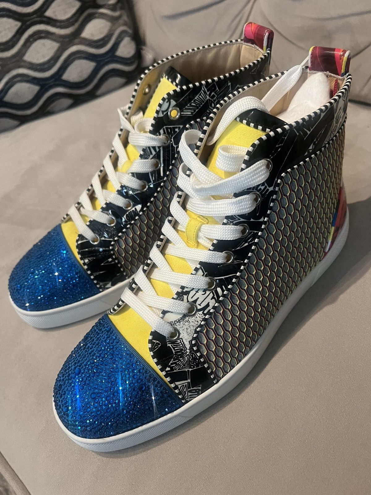 Christian louboutin sneakers yellow clearance