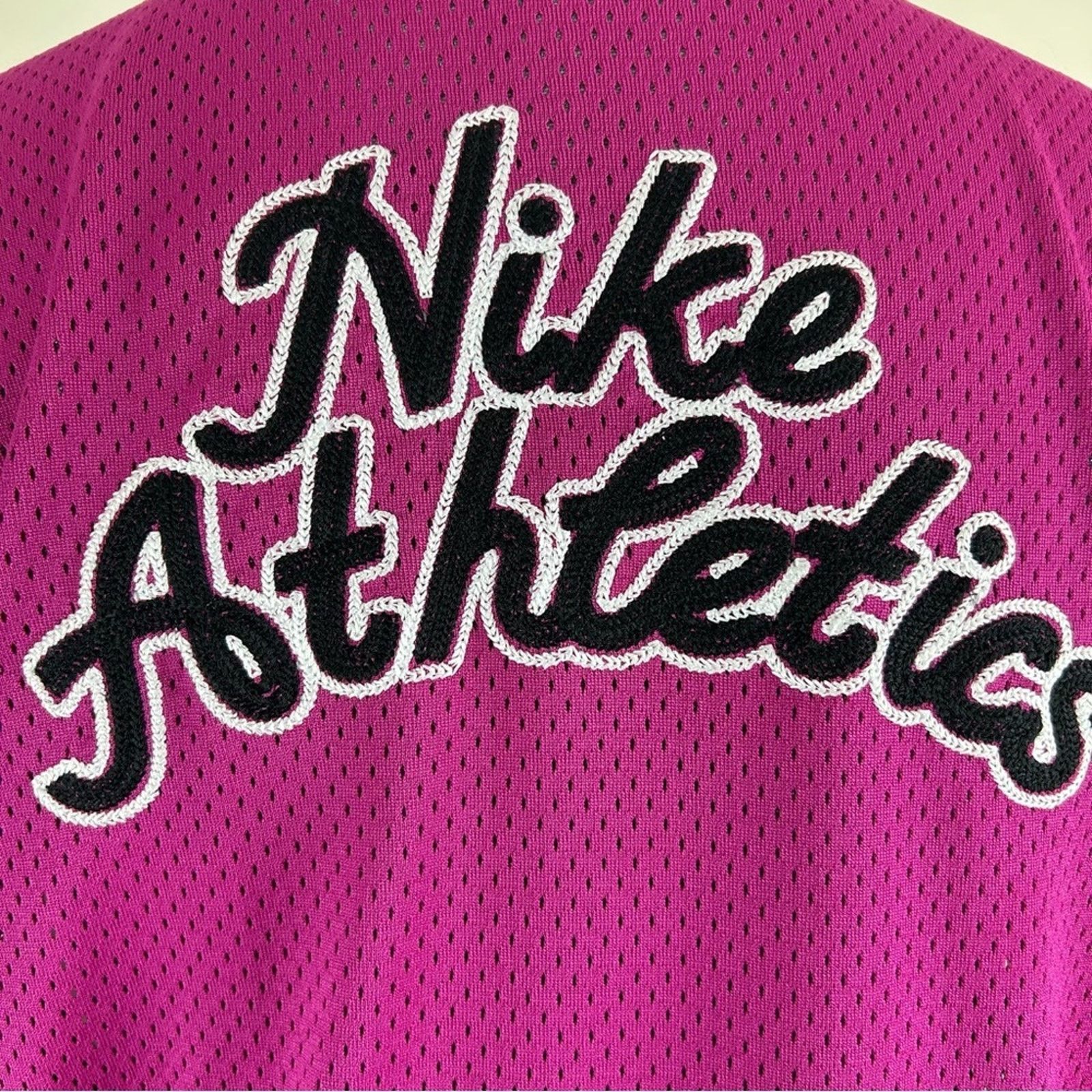 Nike Nike Retro Mesh‎ Chainstitch Embroidered Women's Jacket Size L / US 10 / IT 46 - 6 Thumbnail