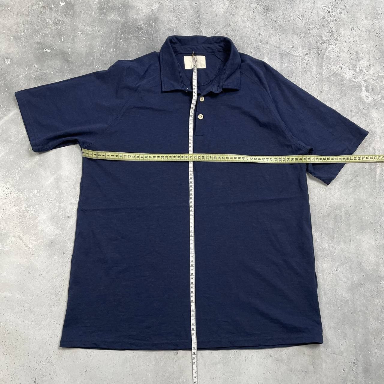Folk Folk Three Button Cotton/ Viscose Polo Shirt Blue Size 5 XL Size US XL / EU 56 / 4 - 9 Thumbnail