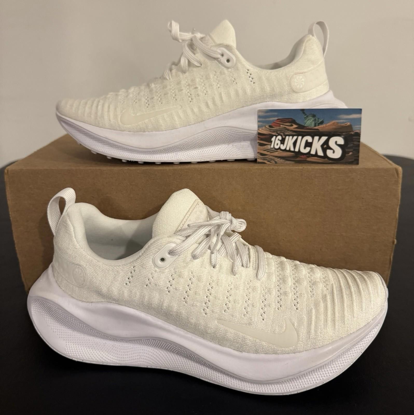 Nike Size 9 - Nike ReactX Infinity Run 4 Triple White Size US 9 / EU 42 - 1 Thumbnail