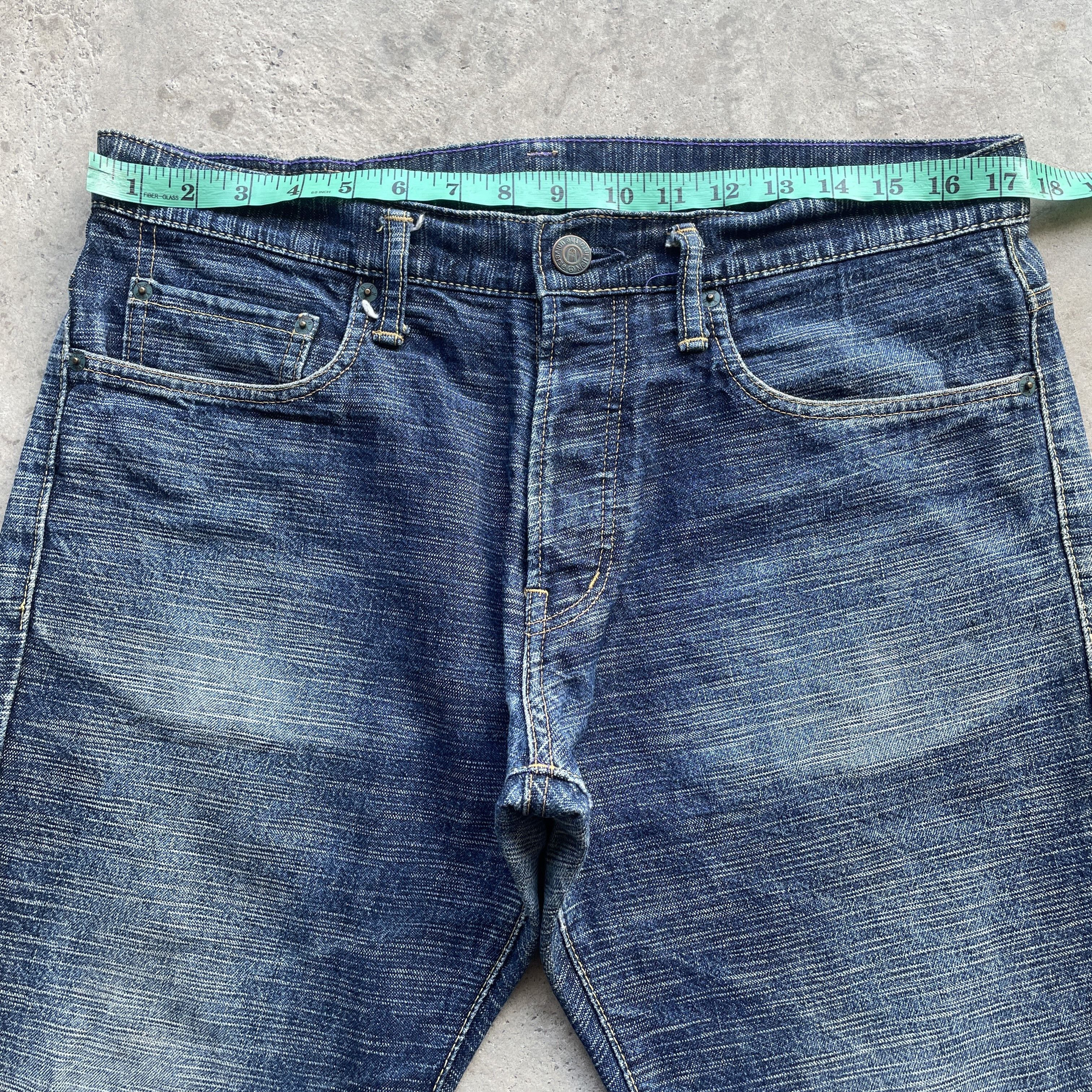 Japanese Brand W35x28.5 Vintage Japanese Denim Faded Button Fly Jeans Pants Size US 35 - 6 Thumbnail