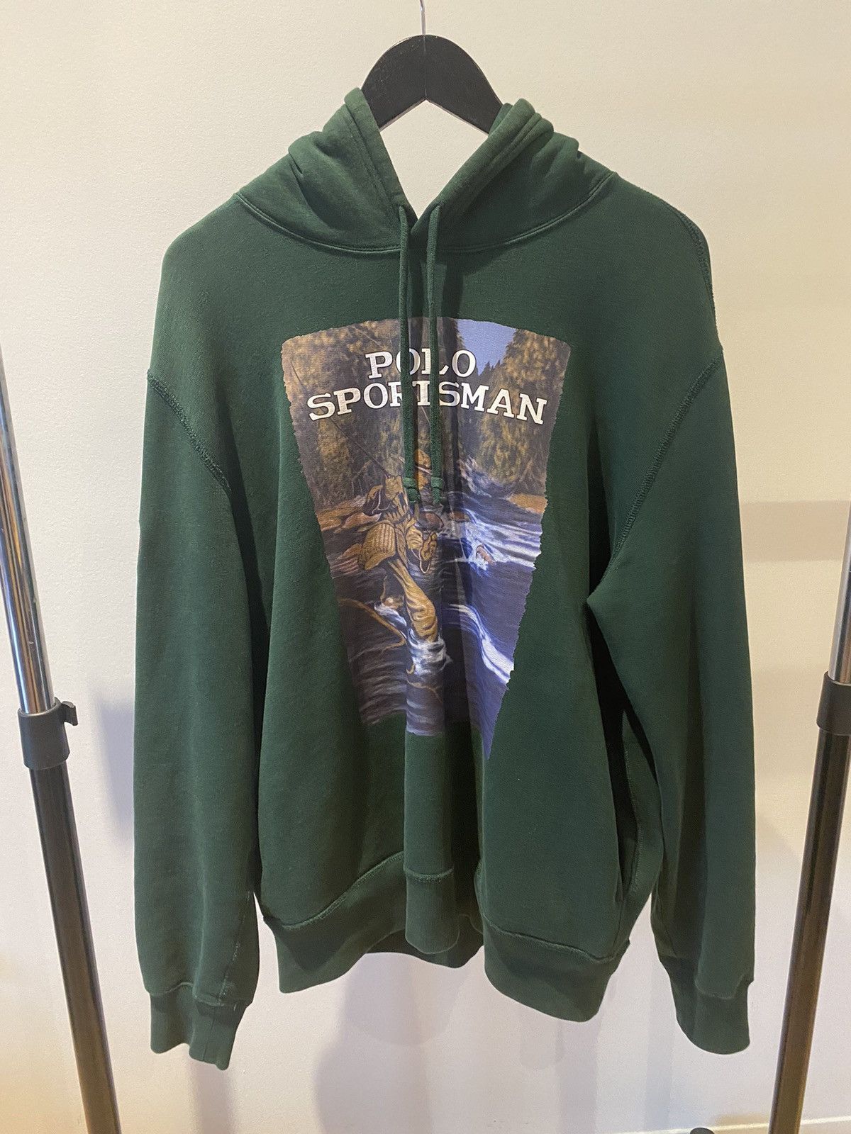image of Polo Ralph Laurent Sportsman Hoodie in Green, Men's (Size Large)
