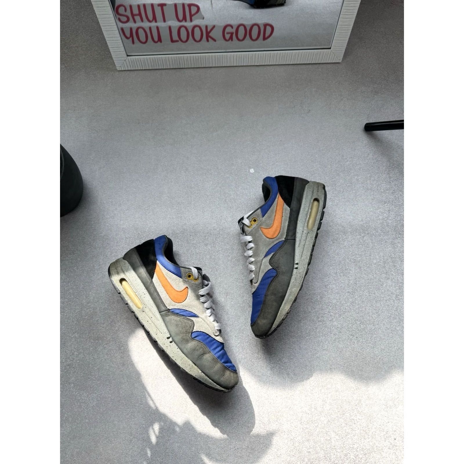 Nike Nike Air Max 1 Skulls Pack Old Royal Black Anthracite 307133-481 RARE Size US 8 Mens Sneakers Air Max 1 Skulls Vintage 2007 Size US 8 / EU 41 - 4 Thumbnail