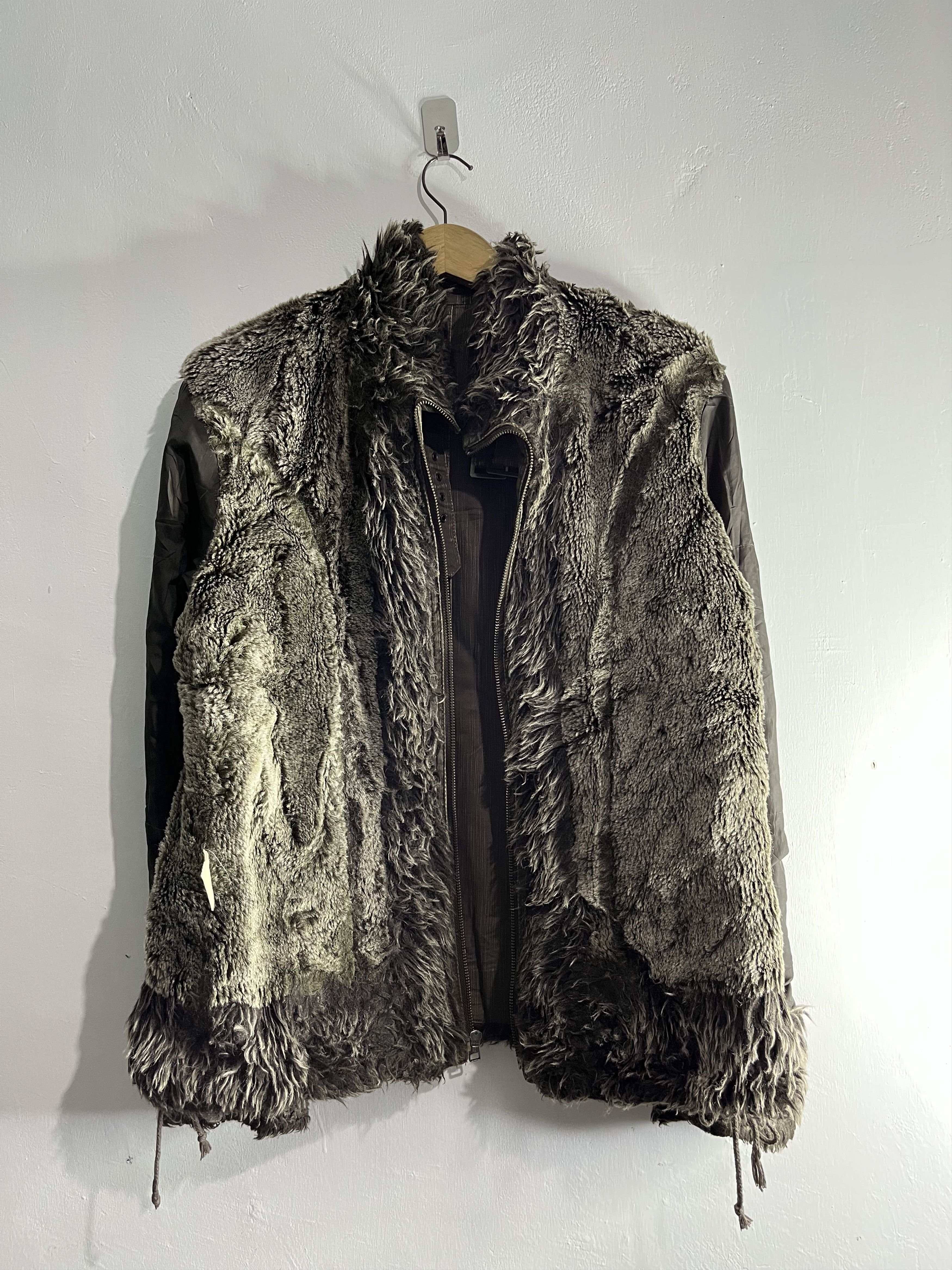 Mossimo Japanese Mossimo faux fur lace up bondage jacket Size US L / EU 52-54 / 3 - 7 Thumbnail
