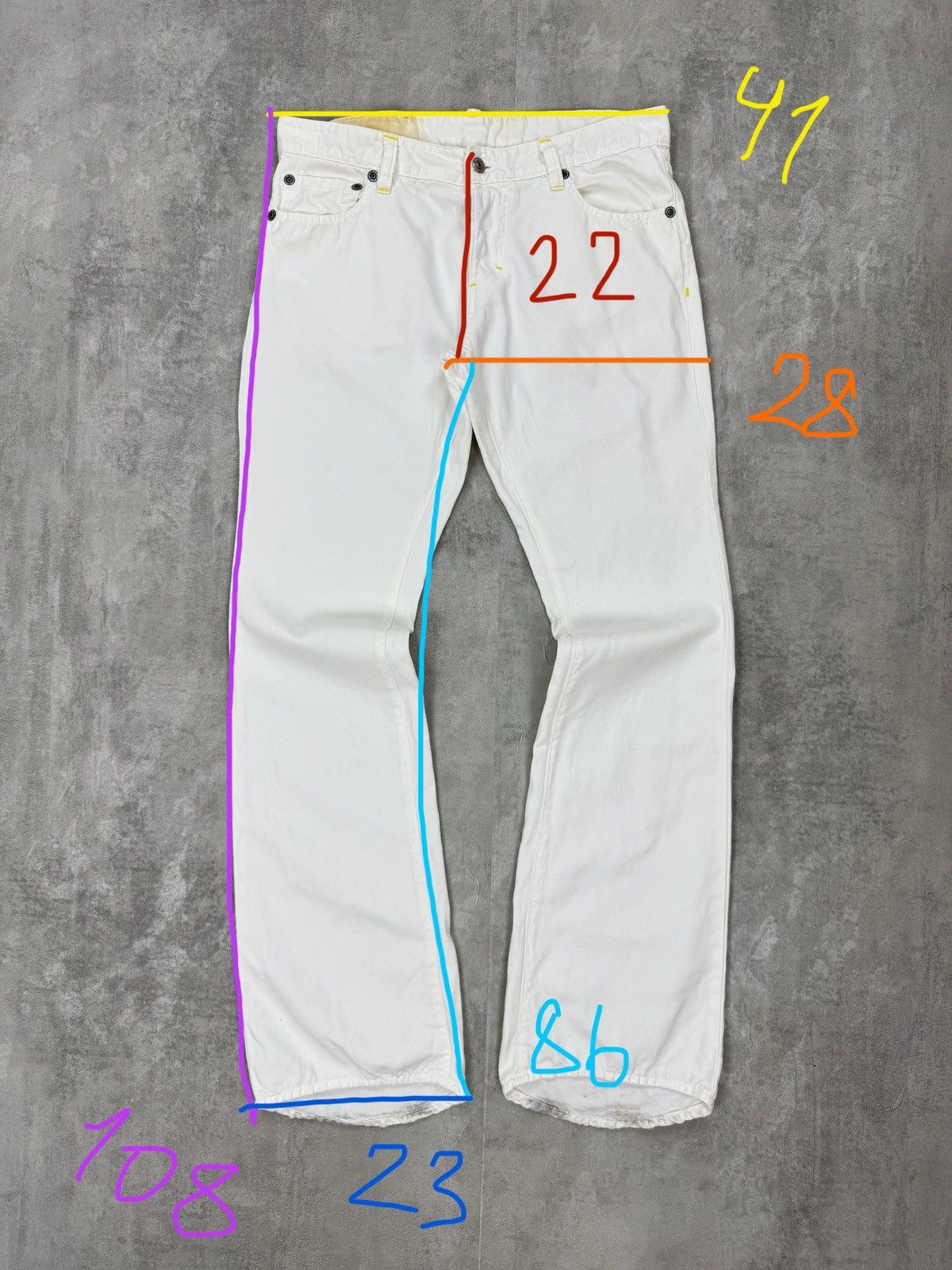 Dsquared2 Dsquared2 Big Cheif Flated White Jeans Cotton/Linen size 48 Size 30" / US 8 / IT 44 - 18 Thumbnail