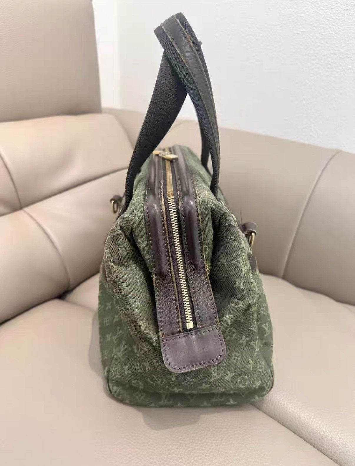 Louis Vuitton LV green denim handbag Classic J38 Size ONE SIZE - 2 Thumbnail
