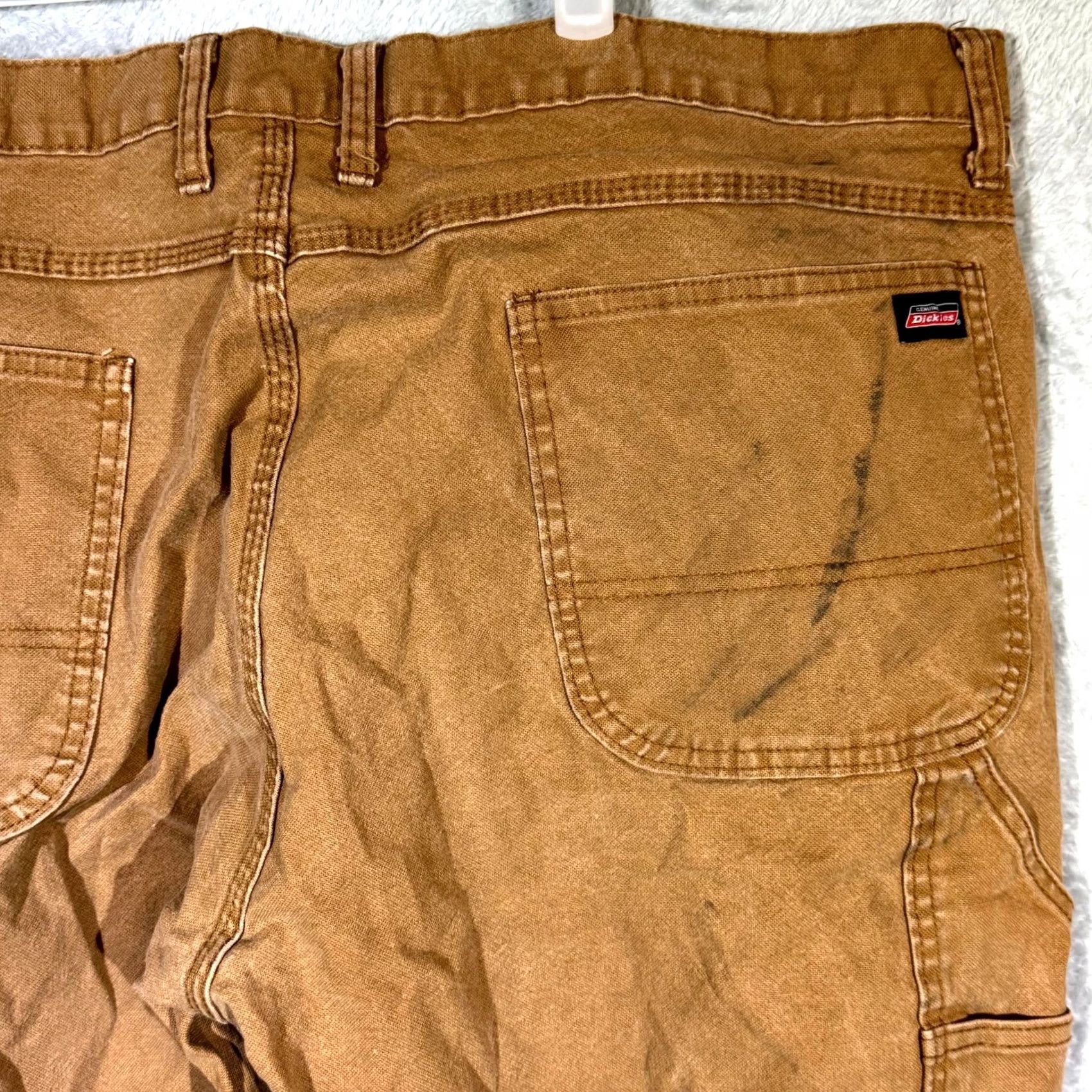 Dickies Dickies Carpenter Jeans Men's 40x32 Brown Denim Stretch Straight Leg Workwear Size US 40 / EU 56 - 6 Thumbnail