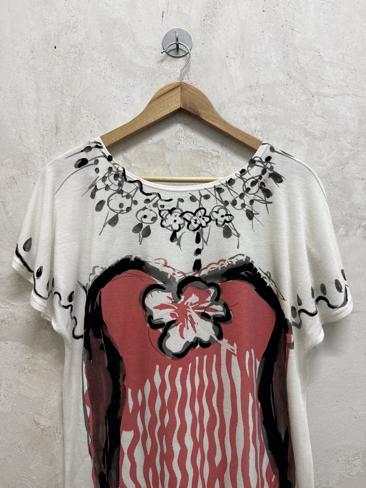 Issey Miyake Archive Tsumori Chisato Corset Graphic Abstract Art Blouse Size M / US 6-8 / IT 42-44 - 2 Thumbnail