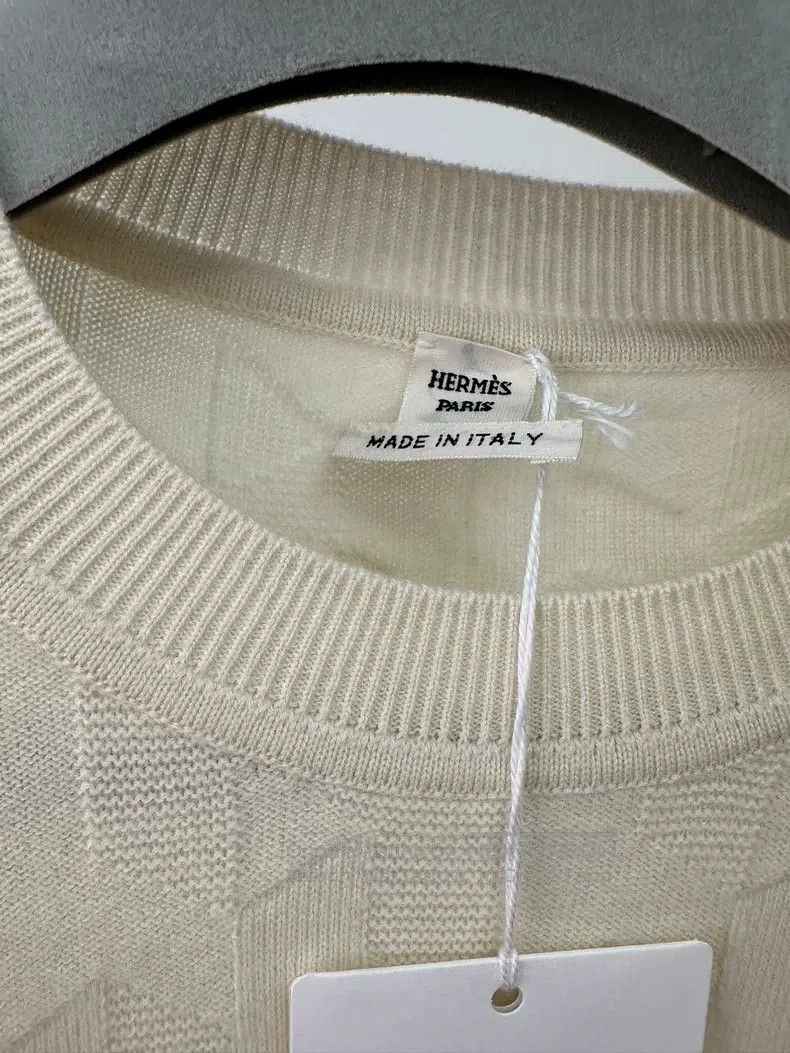 Hermes Hermes Wool short-sleeved top with H-pleated design Size XXS / US 00 / IT 34 - 2 Thumbnail