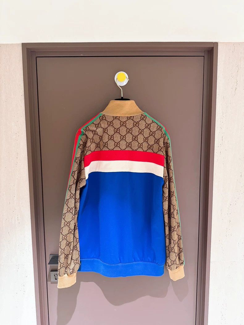Gucci Gucci Red, white and blue color matching GG full logo stitc Size US M / EU 48-50 / 2 - 5 Thumbnail