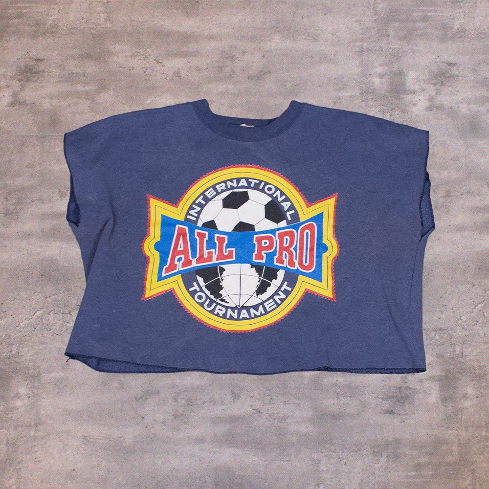 Vintage Vintage 1990’s Cropped Cut off All Pro Off Navy Sweater Size US XXL / EU 58 / 5 - 1 Thumbnail