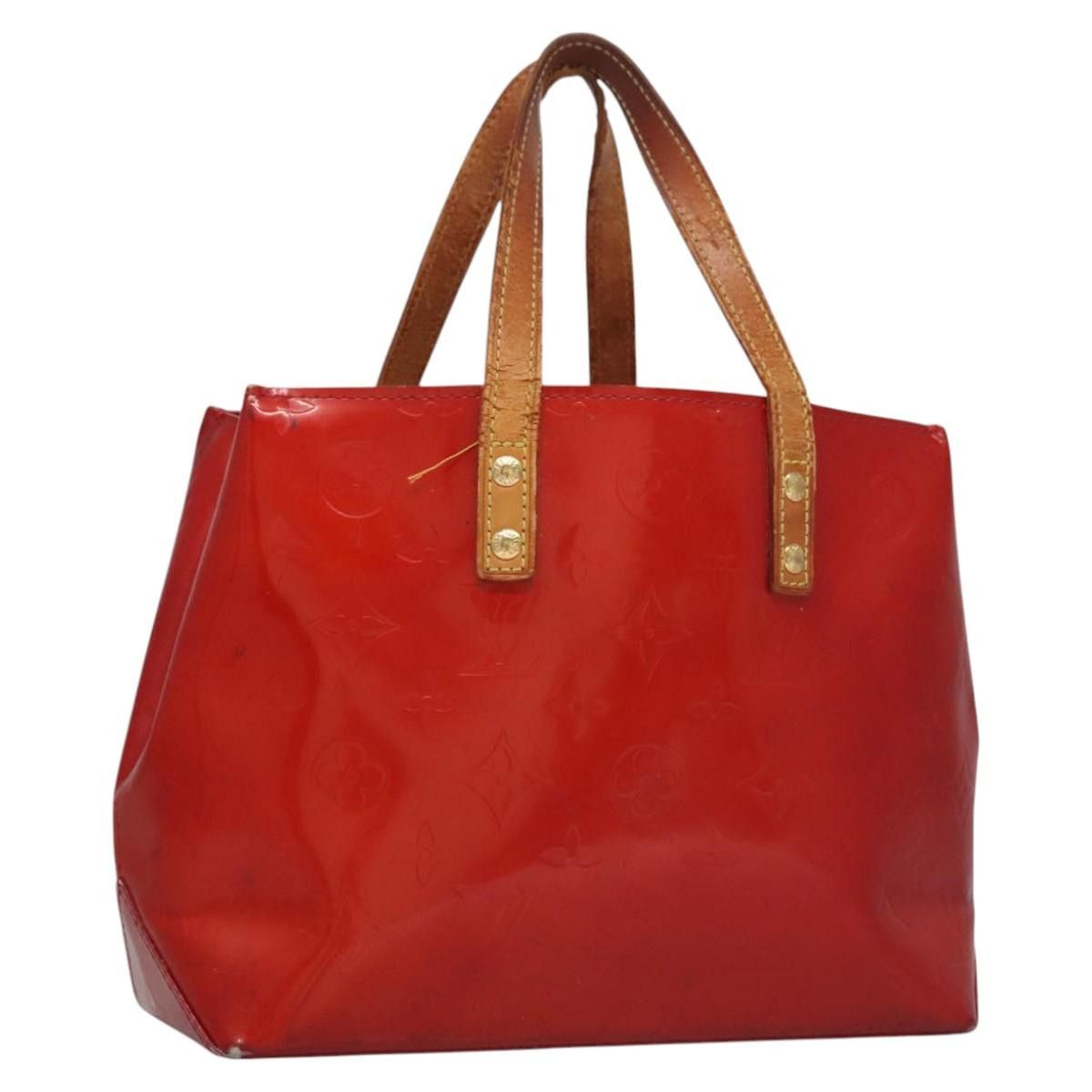 Louis Vuitton LOUIS VUITTON Monogram Vernis Reade PM Hand Bag Red Rouge Size ONE SIZE - 1 Thumbnail