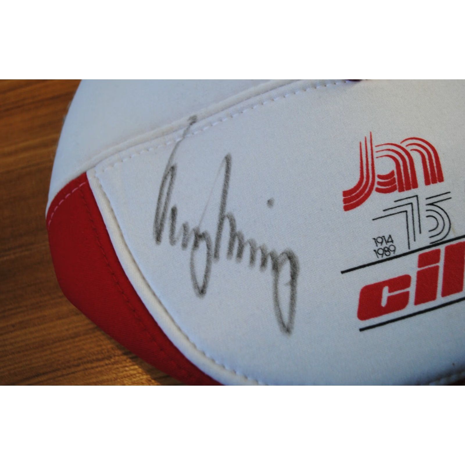 Vintage VINTAGE CYCLING CAP CILO JAN 1914-1989 75 YEARS ANNIVERSARY SIGNED AUTOGRAPH white red ONE SIZE Men Cap Size ONE SIZE - 2 Thumbnail