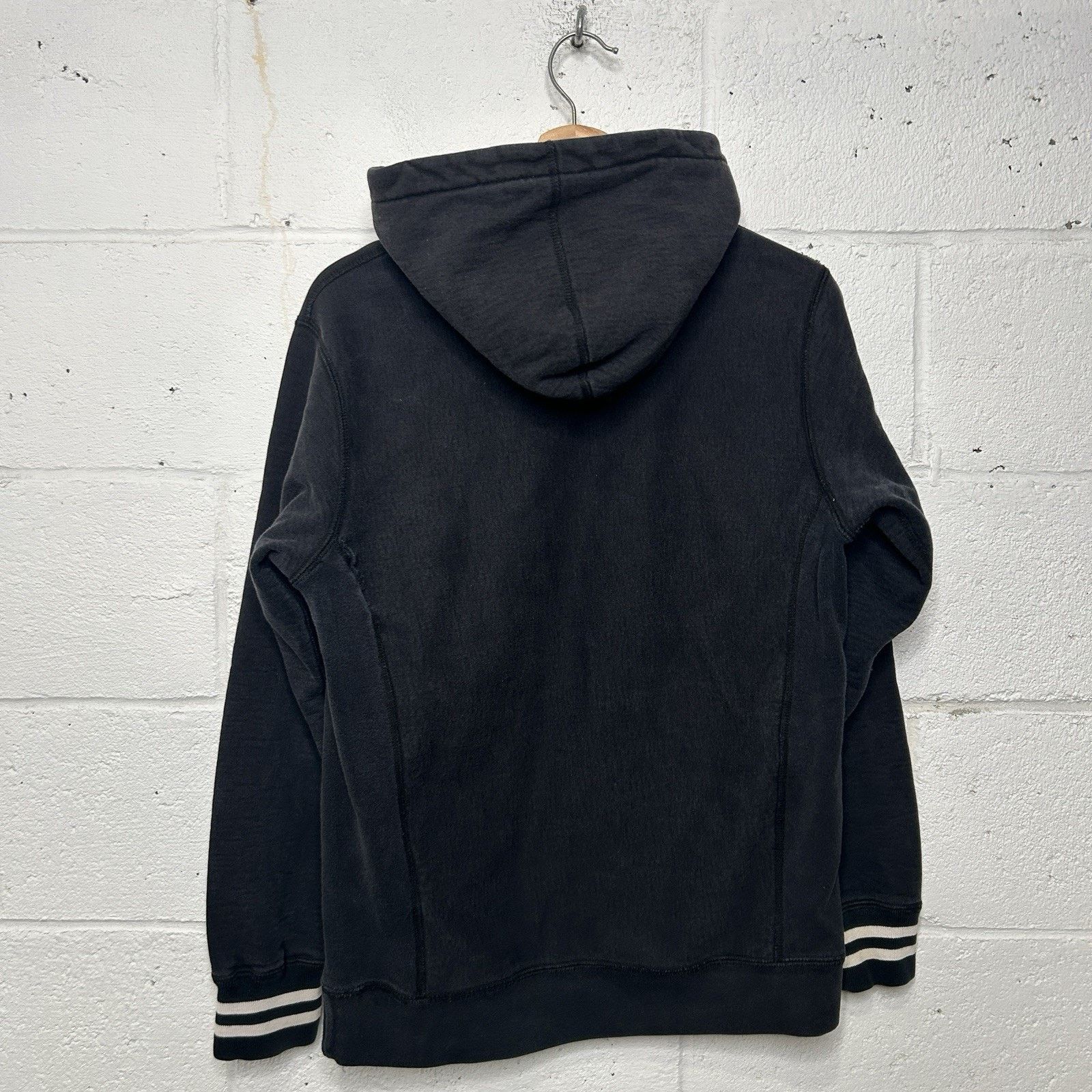 Supreme Supreme Black Embroidered Pullover Striped Hoodie “Black” Size US M / EU 48-50 / 2 - 2 Thumbnail