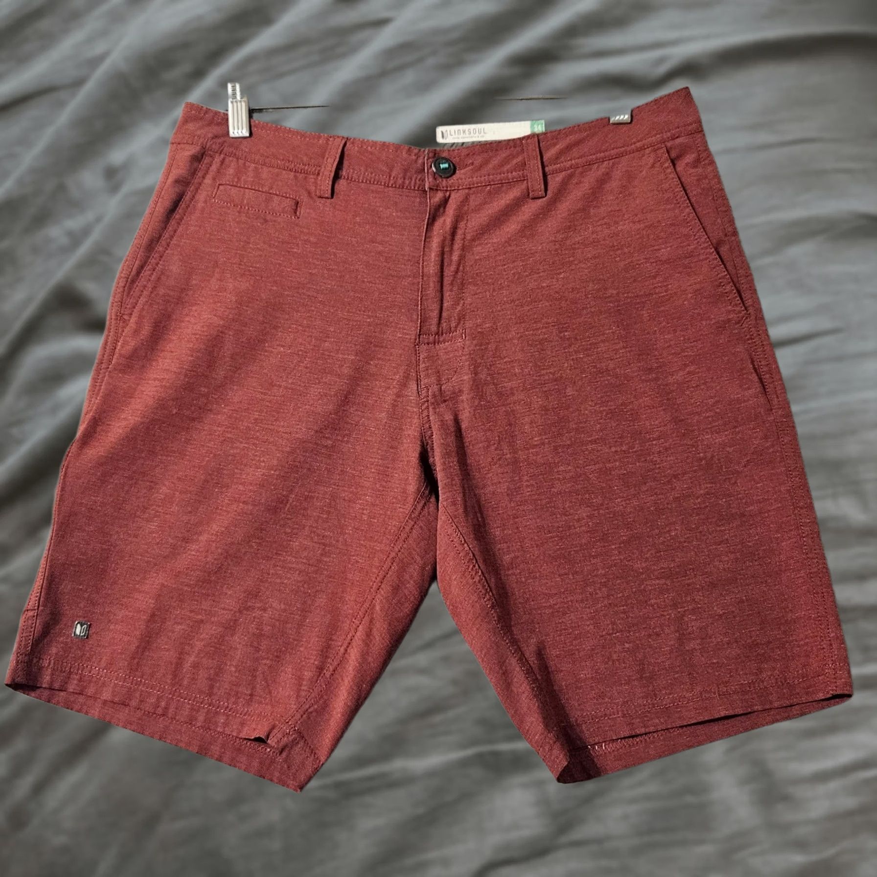 Vintage Linksoul Red Golf Shorts Stretch Active Men's Size 34 10" Size US 34 / EU 50 - 1 Thumbnail